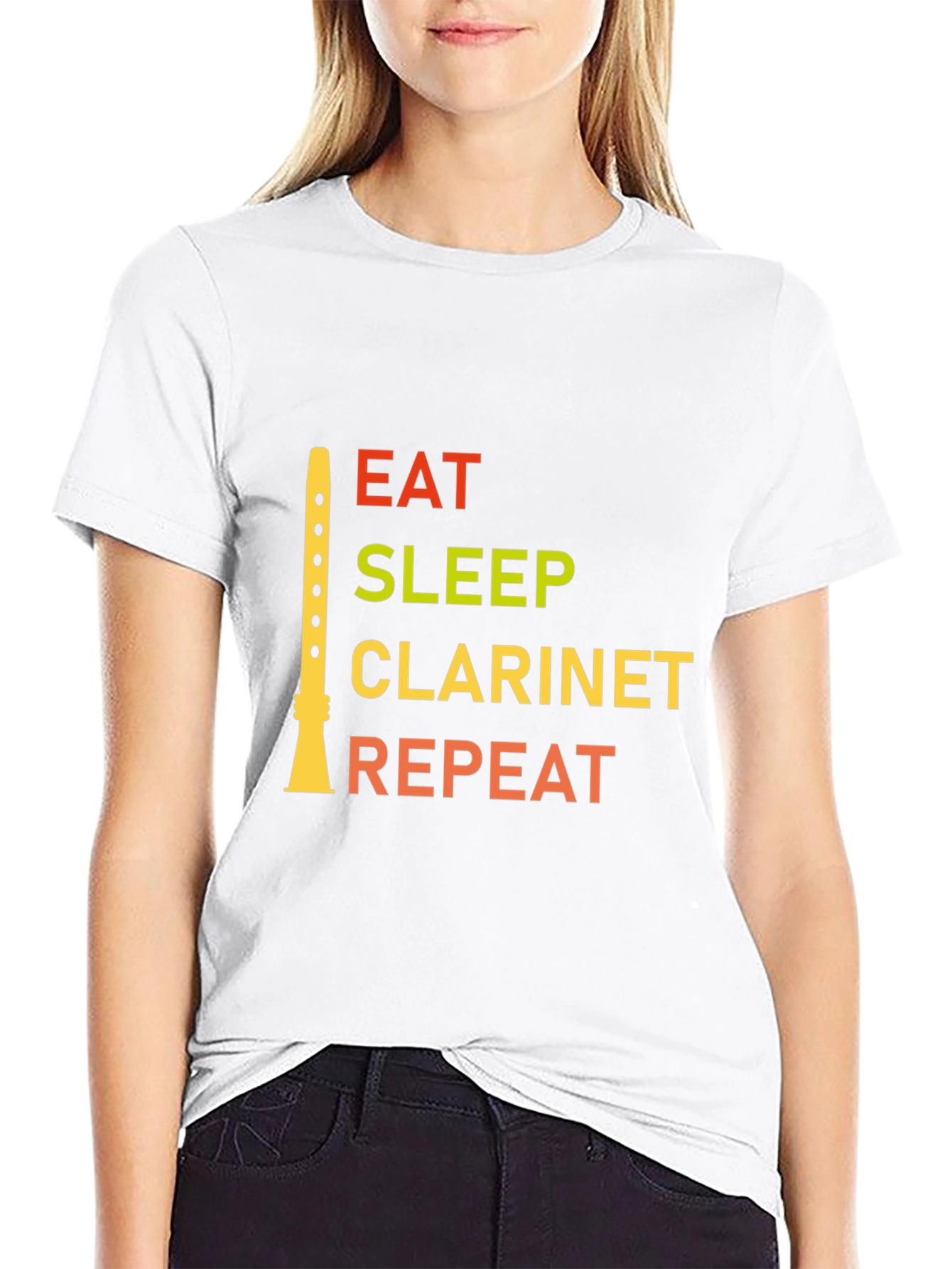 Eat Sleep Clarinet Repeat Graphic Tee