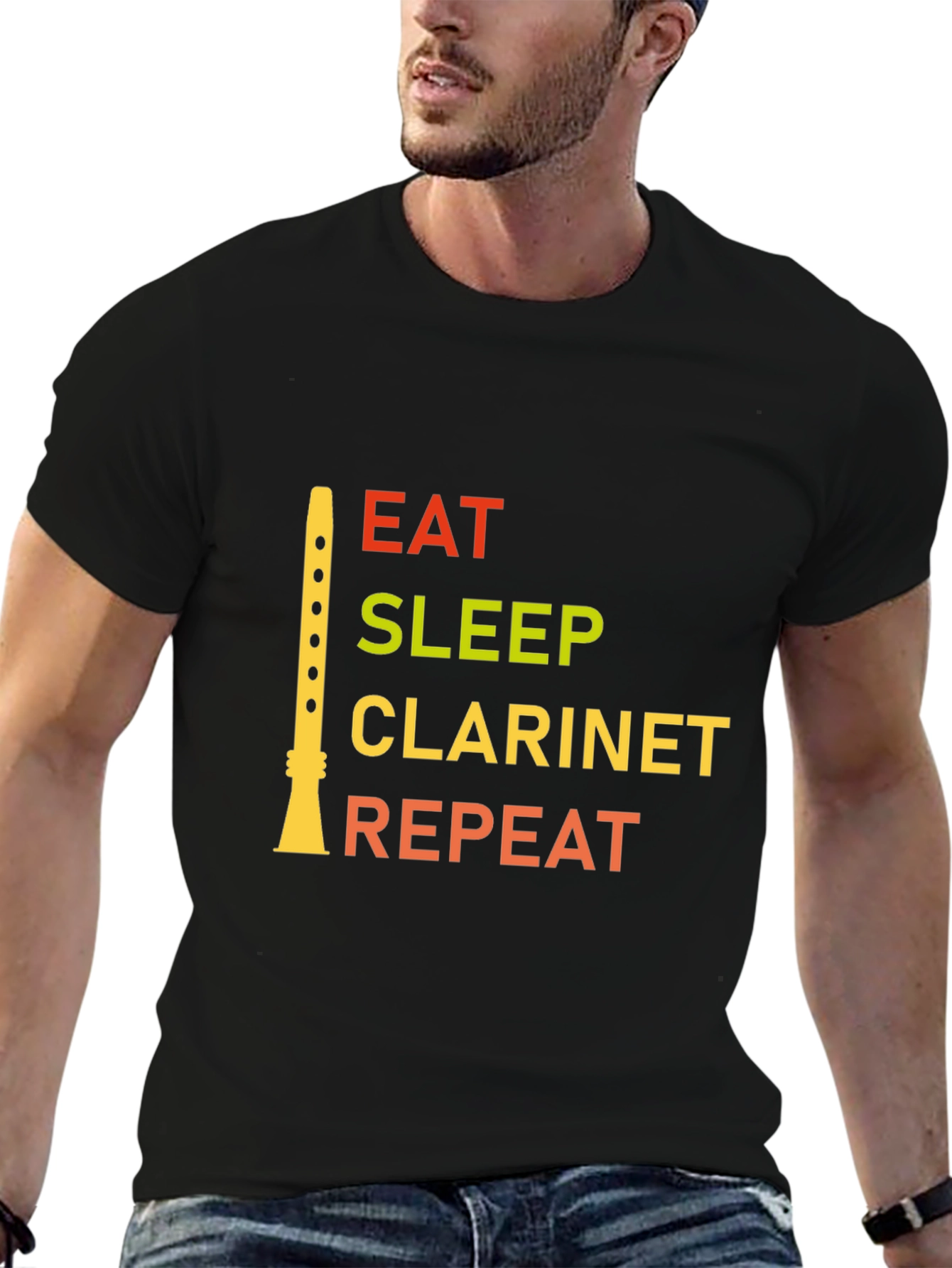 Eat Sleep Clarinet Repeat Graphic Tee