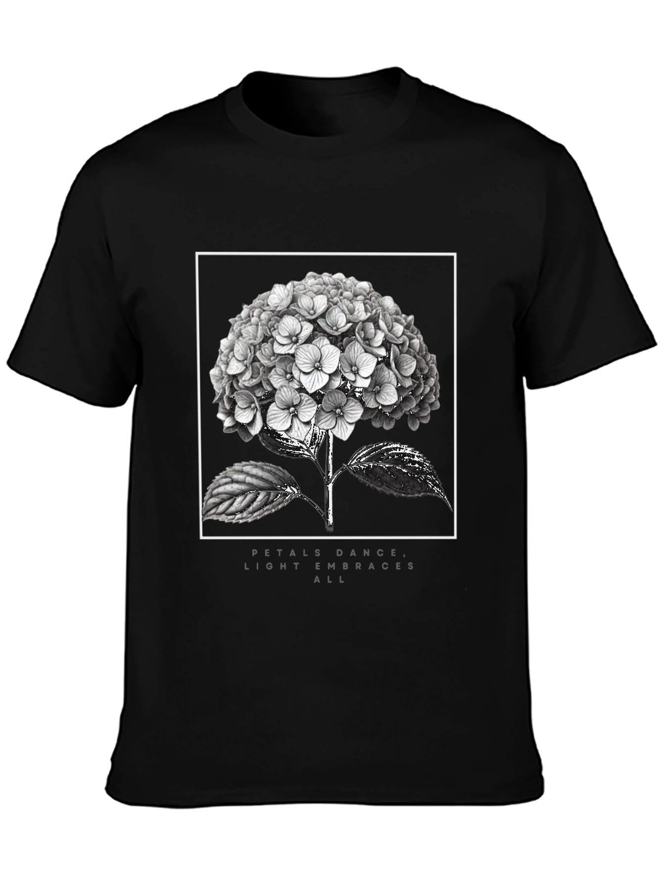 Floral Graphic Tee - Petals Dance Design