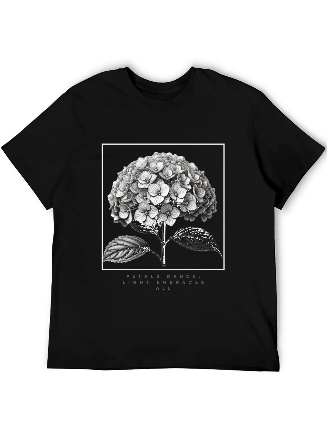 Floral Graphic Tee - Petals Dance Design