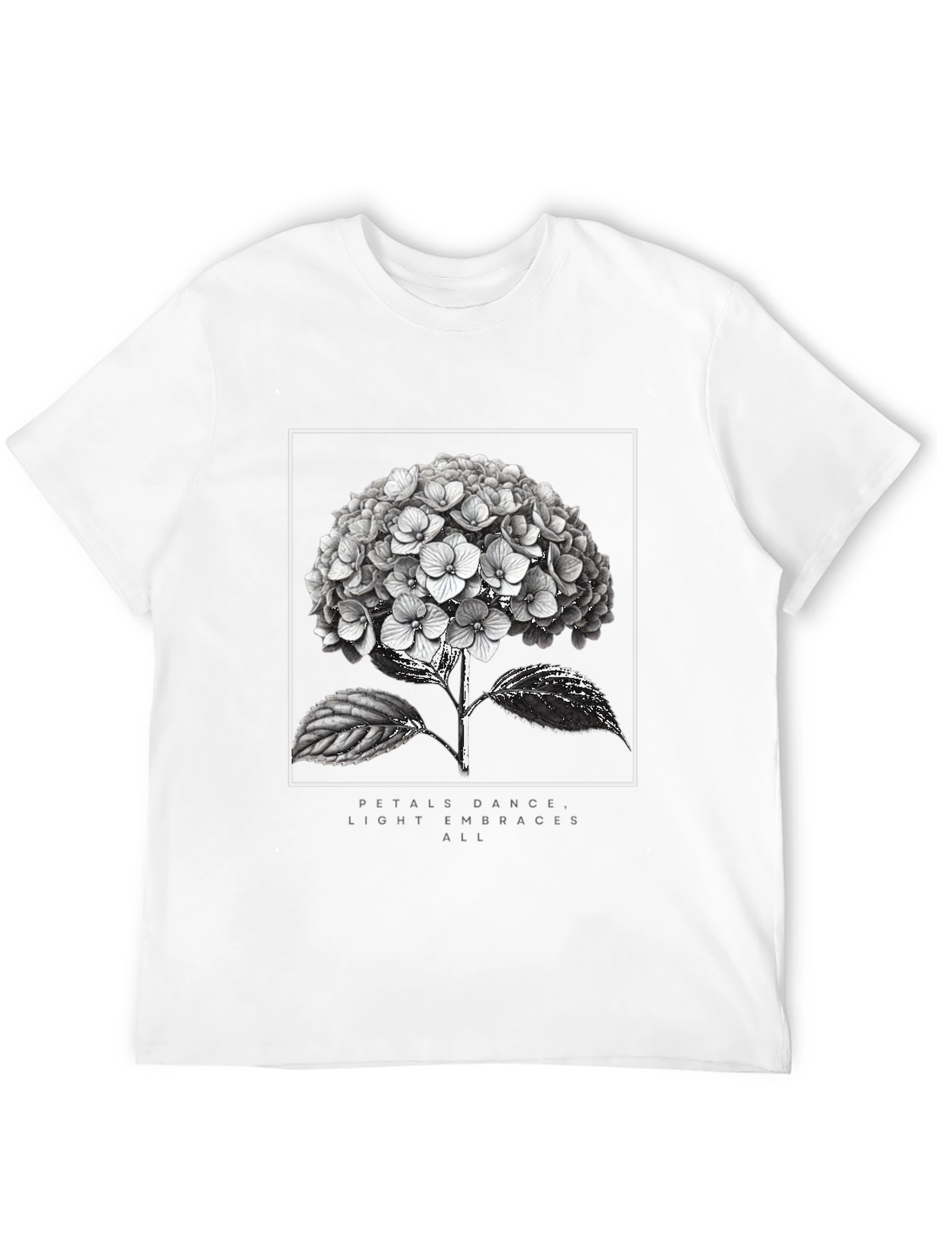 Floral Graphic Tee - Petals Dance Design