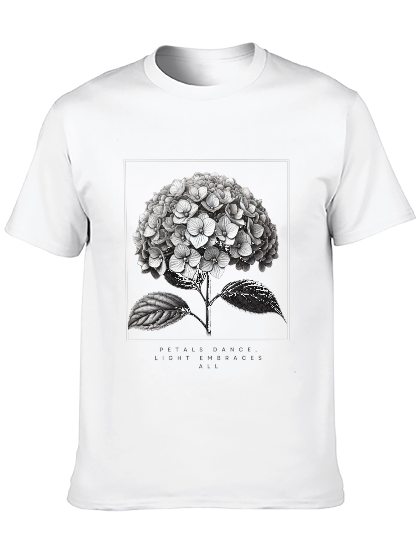 Floral Graphic Tee - Petals Dance Design