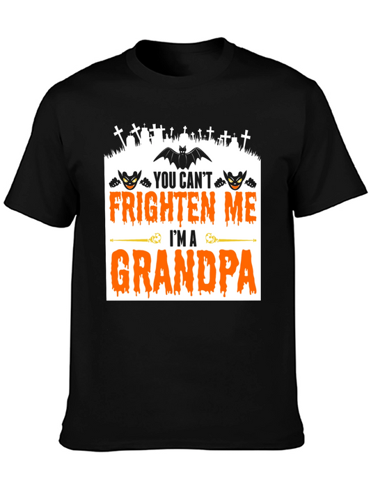 Grandpa Halloween T-Shirt - You Cant Frighten Me