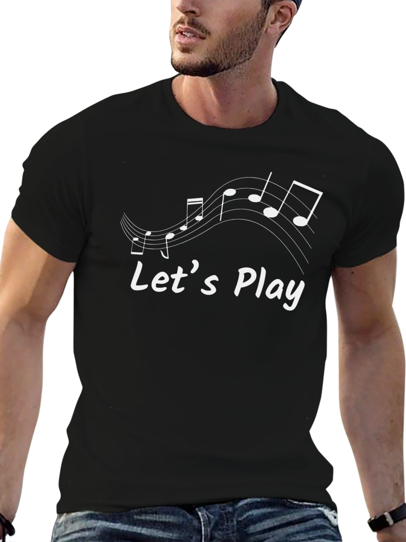 Musical Lets Play Black T-Shirt