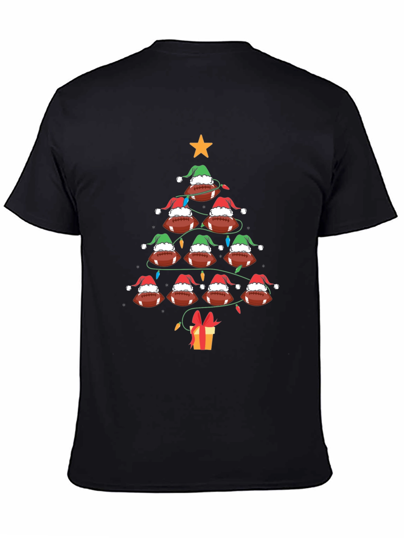 Festive Football Christmas Tree T-Shirt