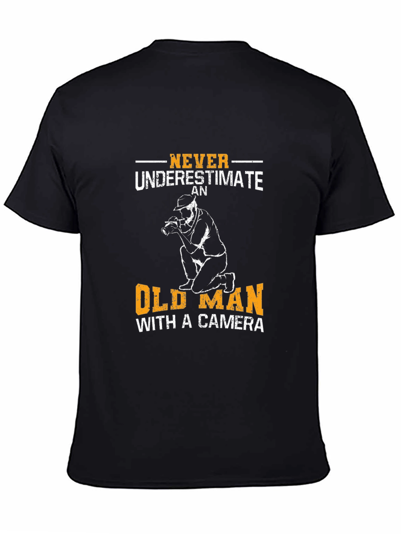 Old Man with Camera Graphic T-Shirt