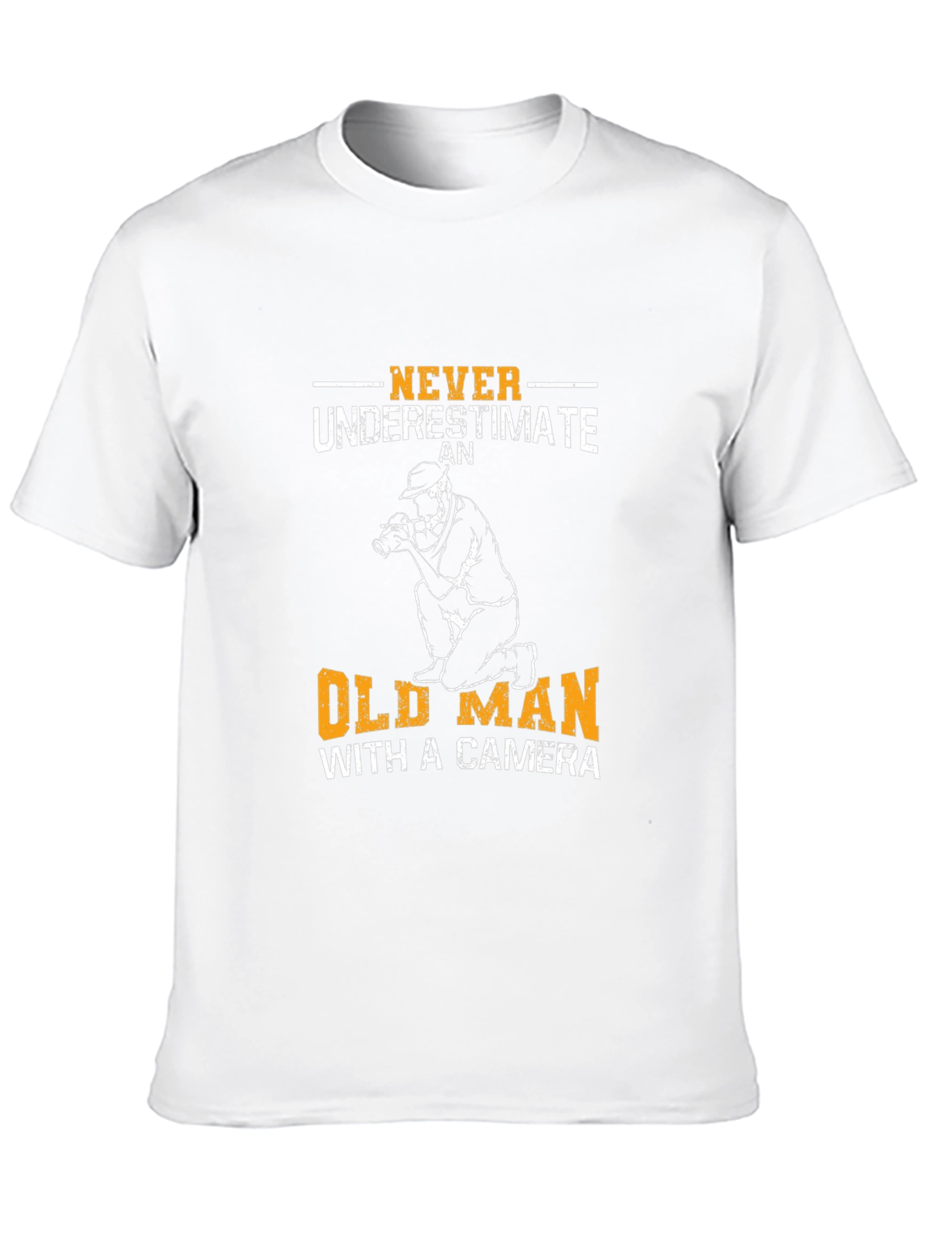 Old Man with Camera Graphic T-Shirt