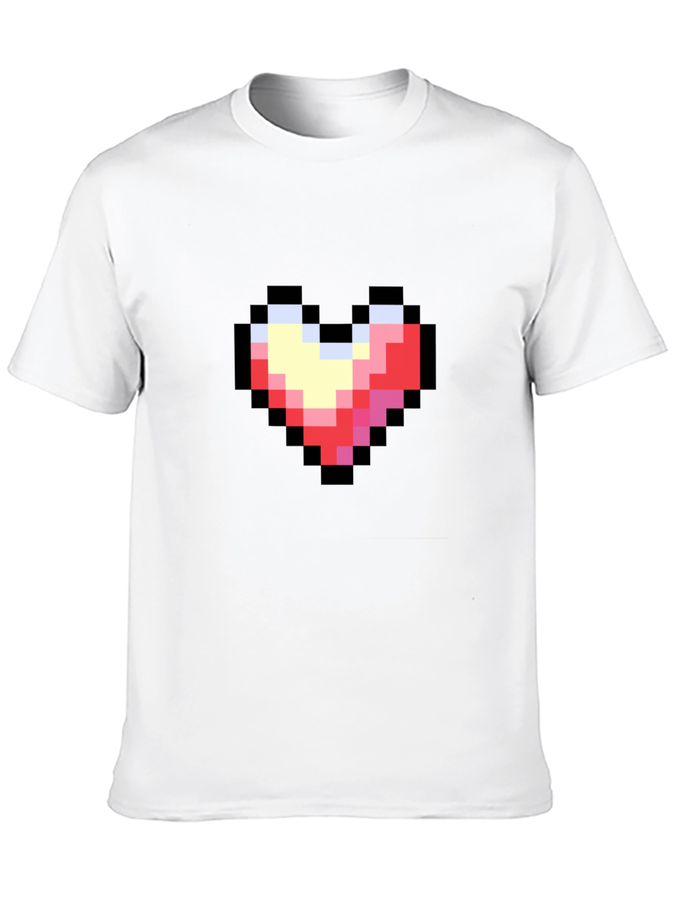 Pixel Heart Black T-Shirt - Retro Gaming Style