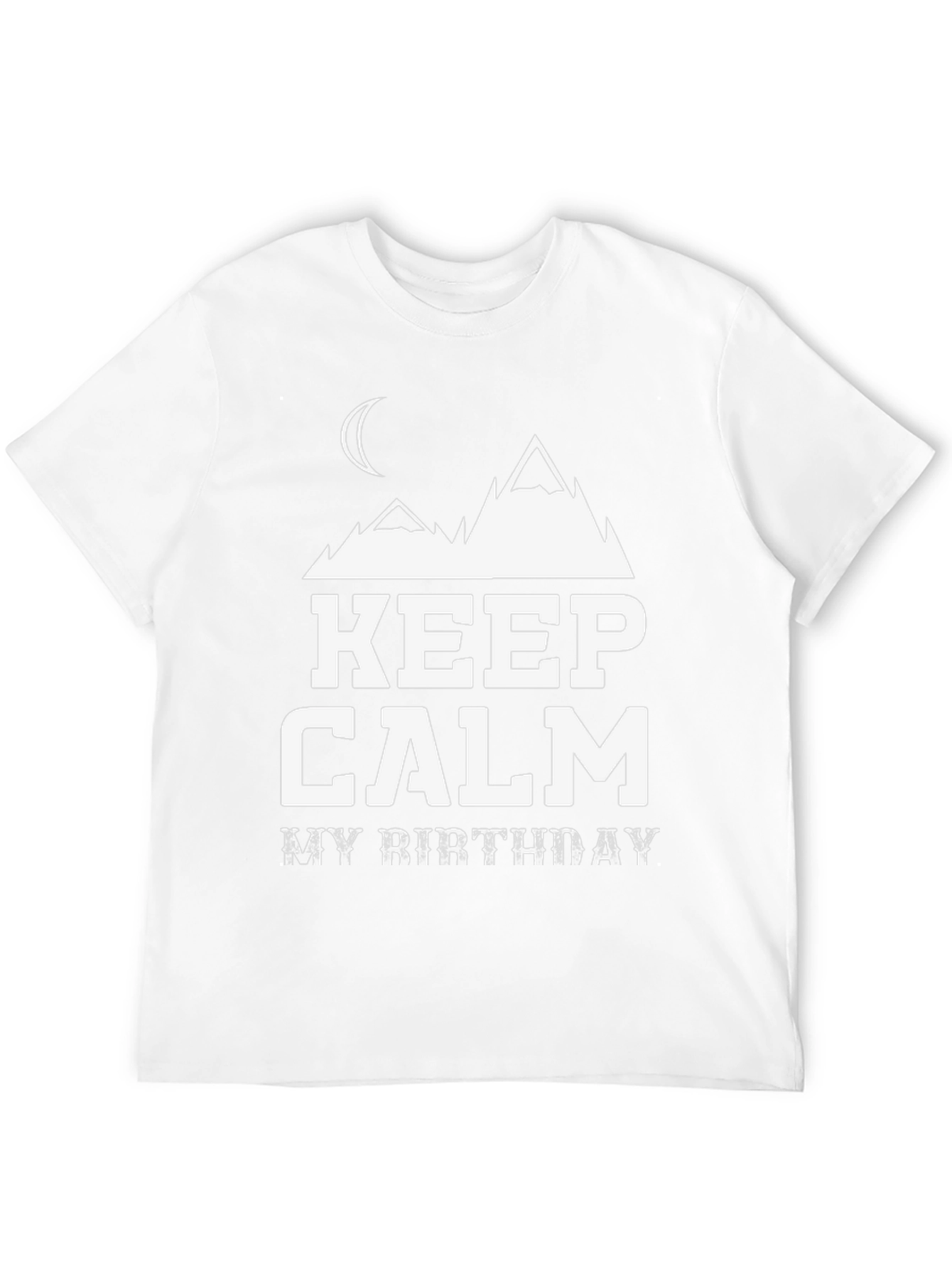 Keep Calm My Birthday T-Shirt - Mens Black Tee