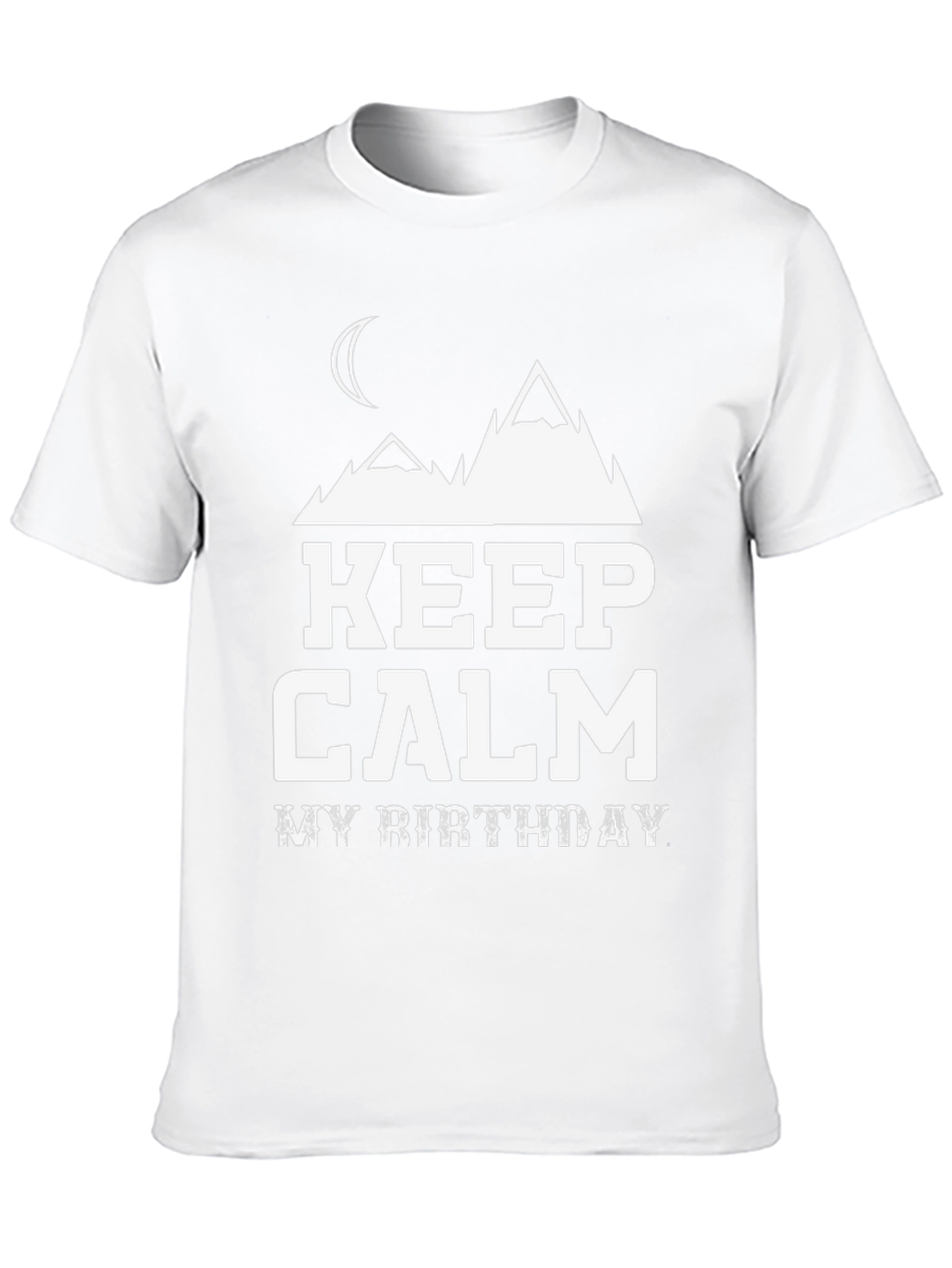Keep Calm My Birthday T-Shirt - Mens Black Tee