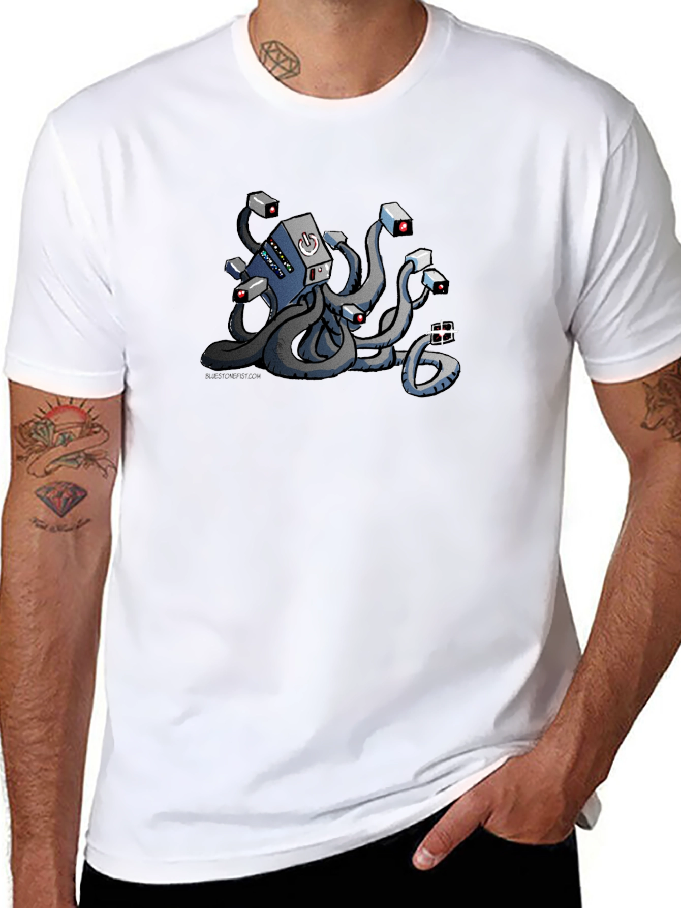 Server Octopus Black T-Shirt - Tech Humor
