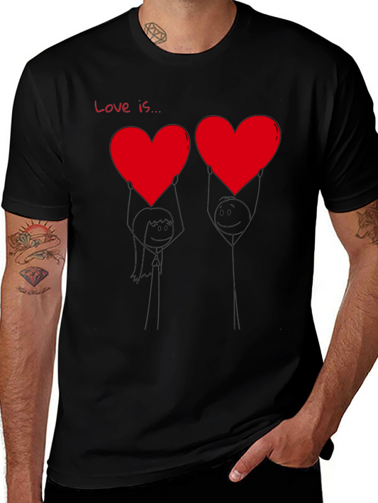 Love Is... Graphic T-Shirt - Heart Design