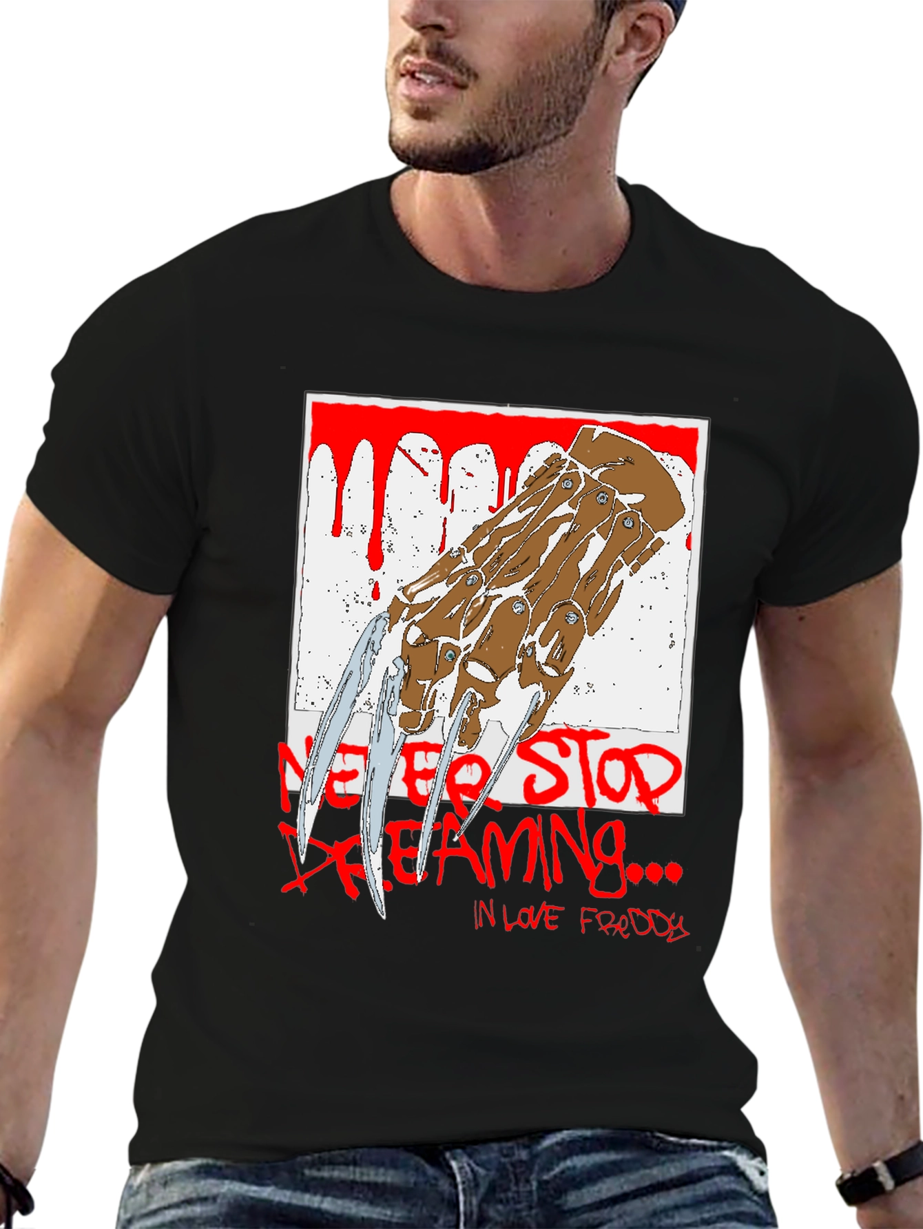 Never Stop Dreaming T-Shirt Freddy Krueger Horror