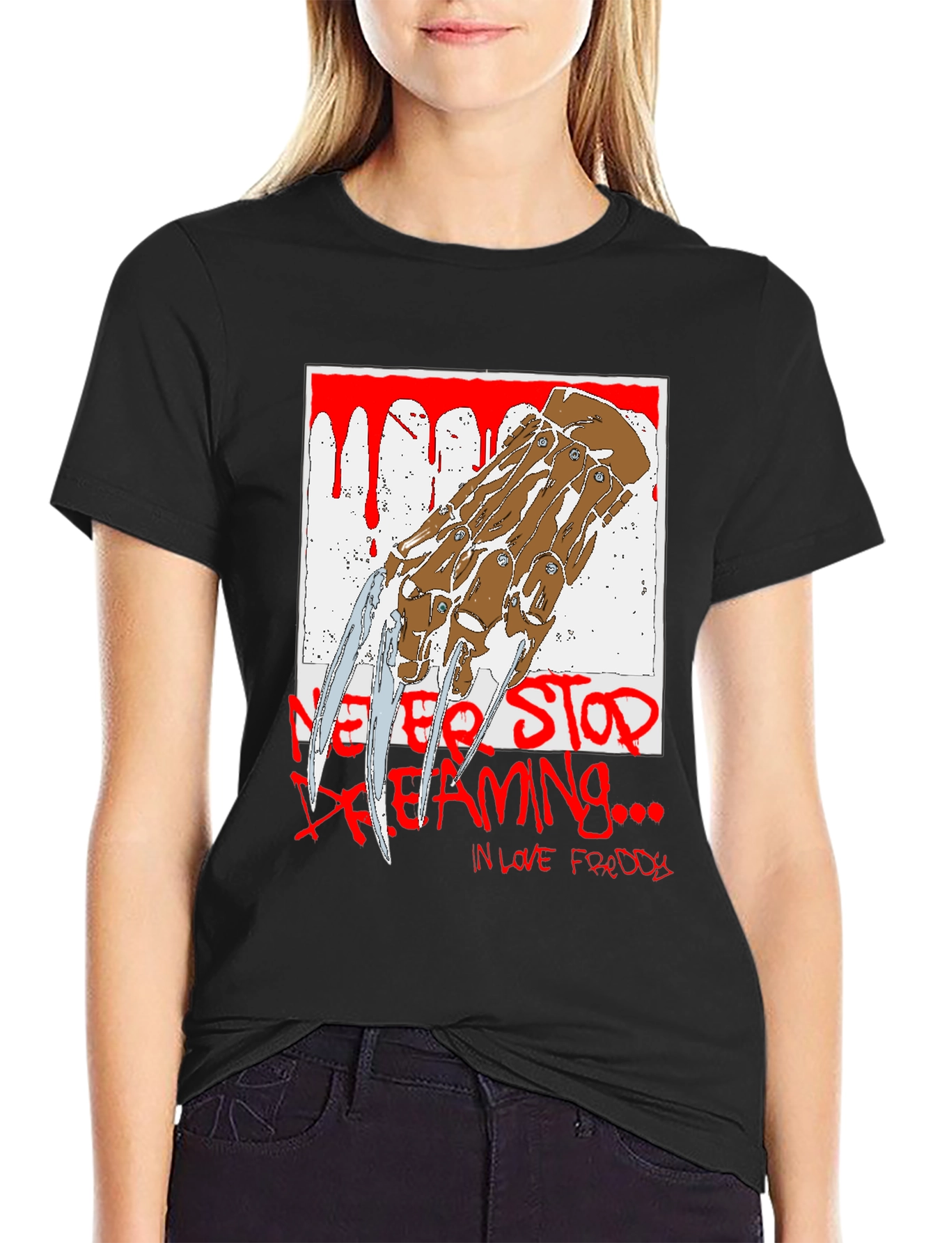 Never Stop Dreaming T-Shirt Freddy Krueger Horror