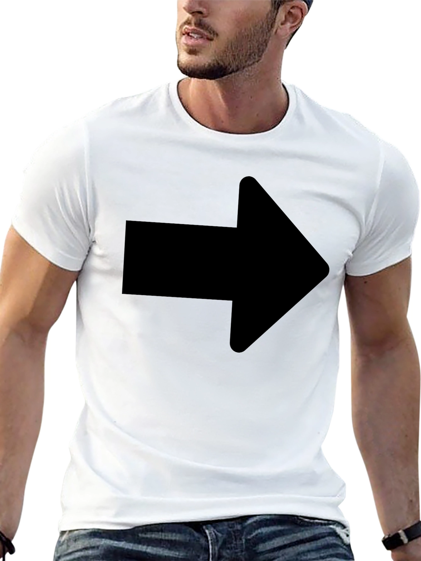 Arrow Graphic Tee - Simple & Bold Fashion
