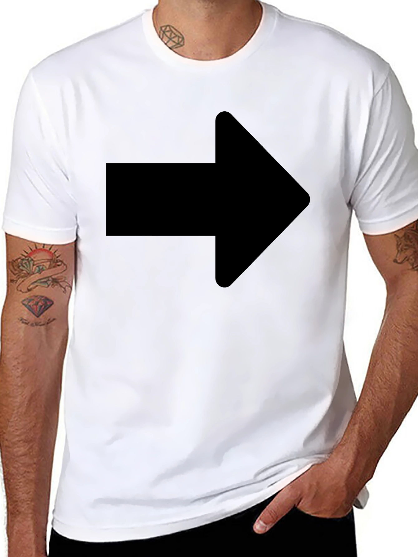 Arrow Graphic Tee - Simple & Bold Fashion