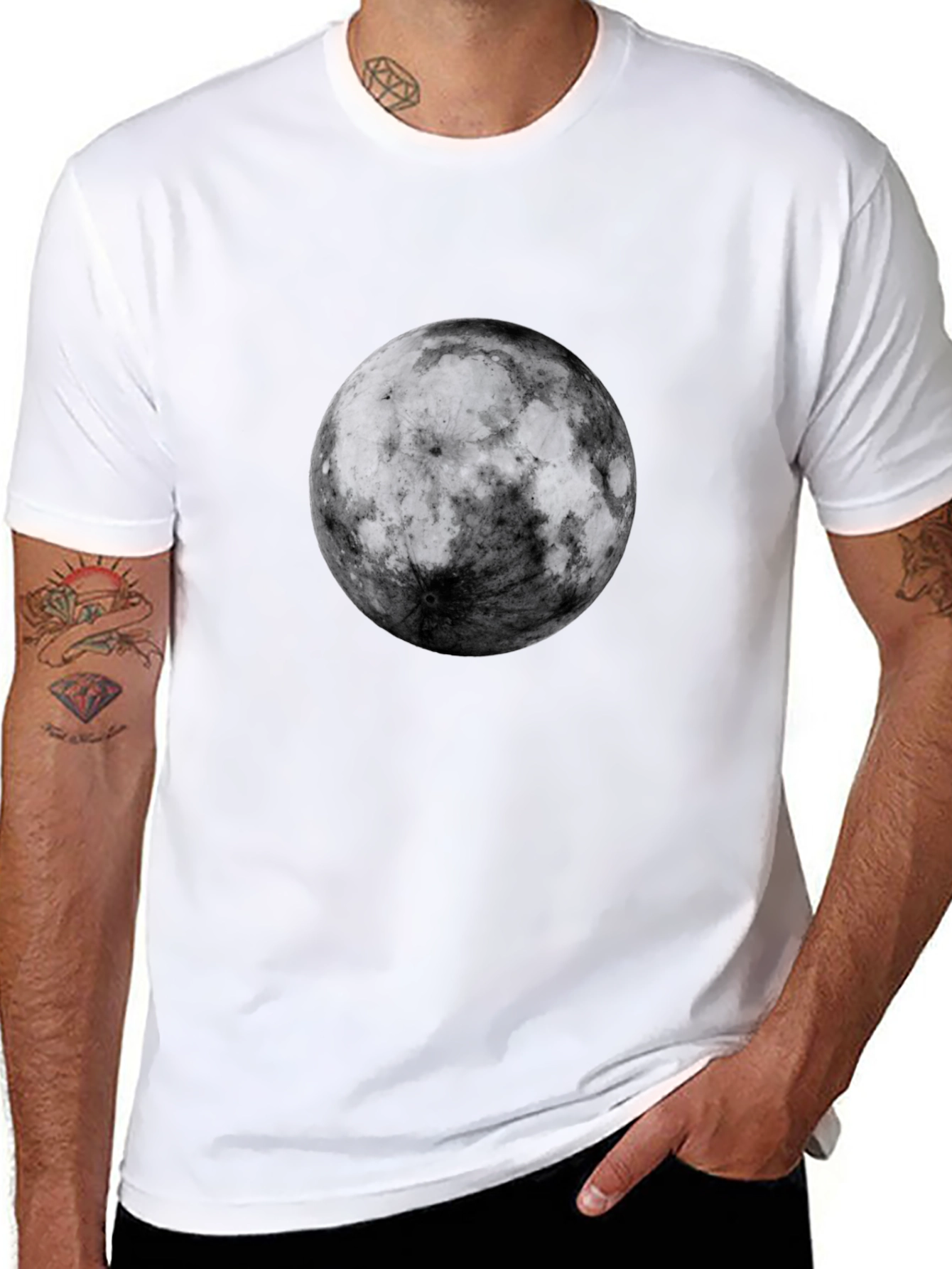 Mens Black Graphic Tee - Eclipse Design