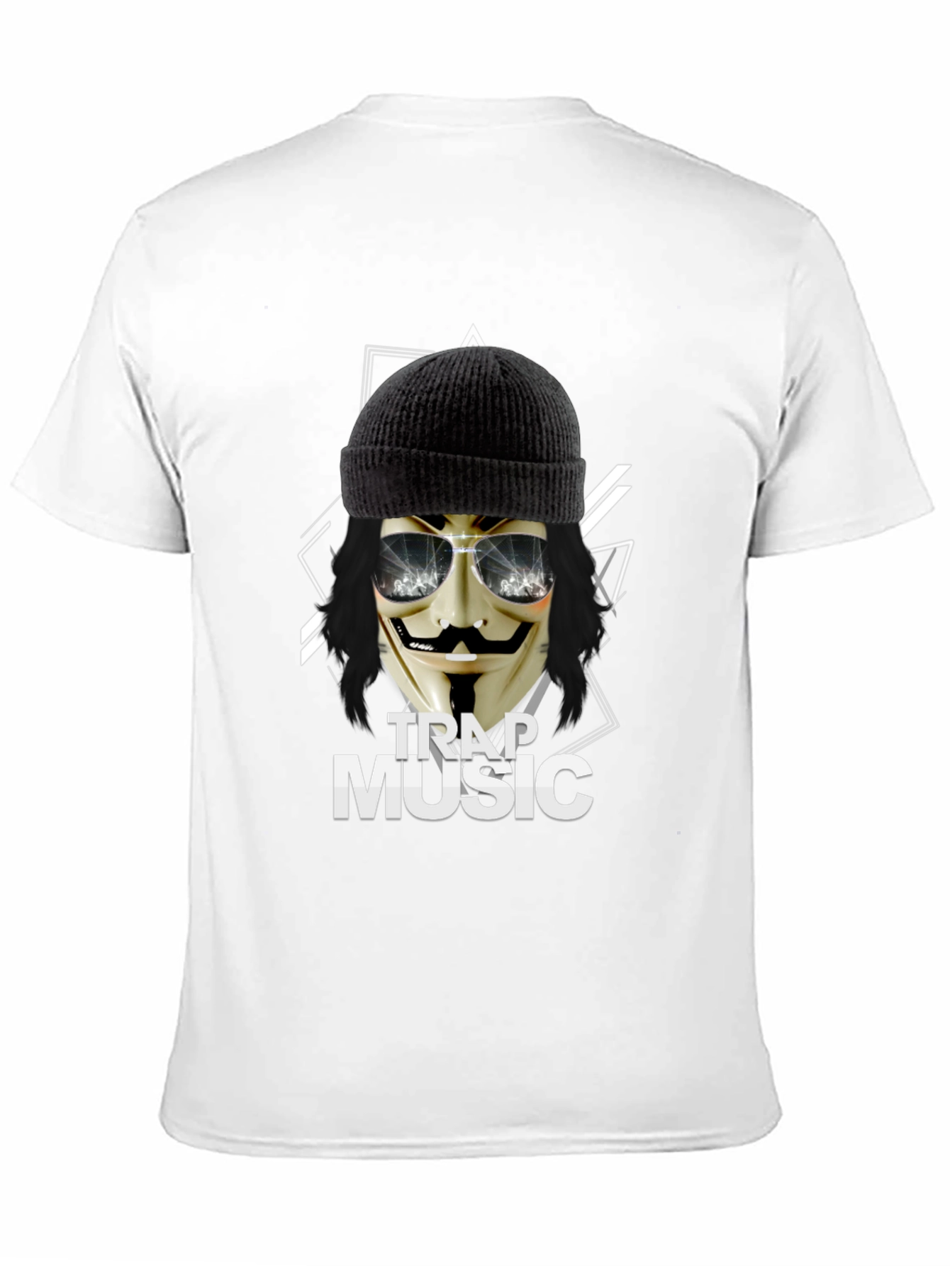 Trap Music Black Graphic Tee for Men