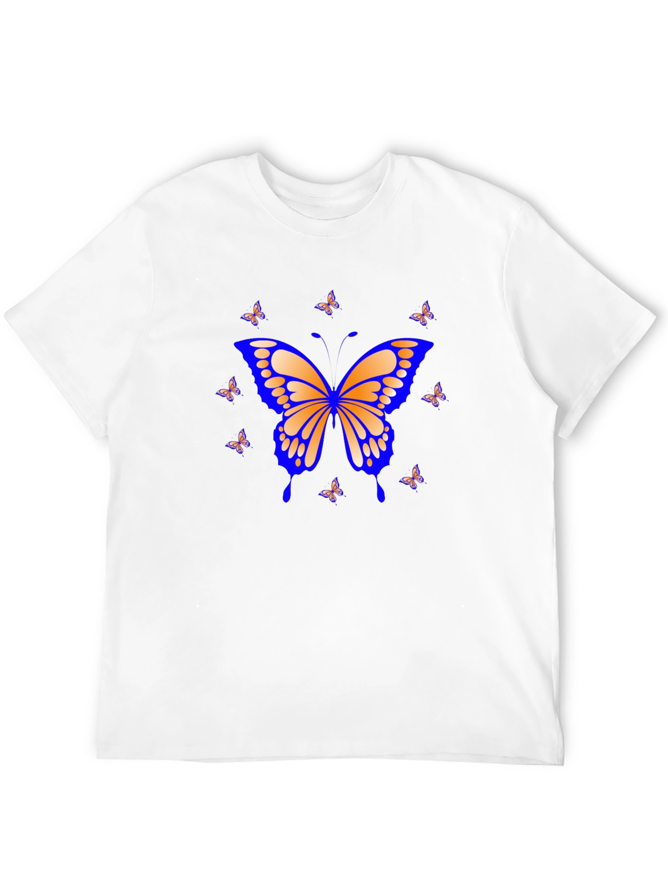 Butterfly Graphic Print Black T-Shirt