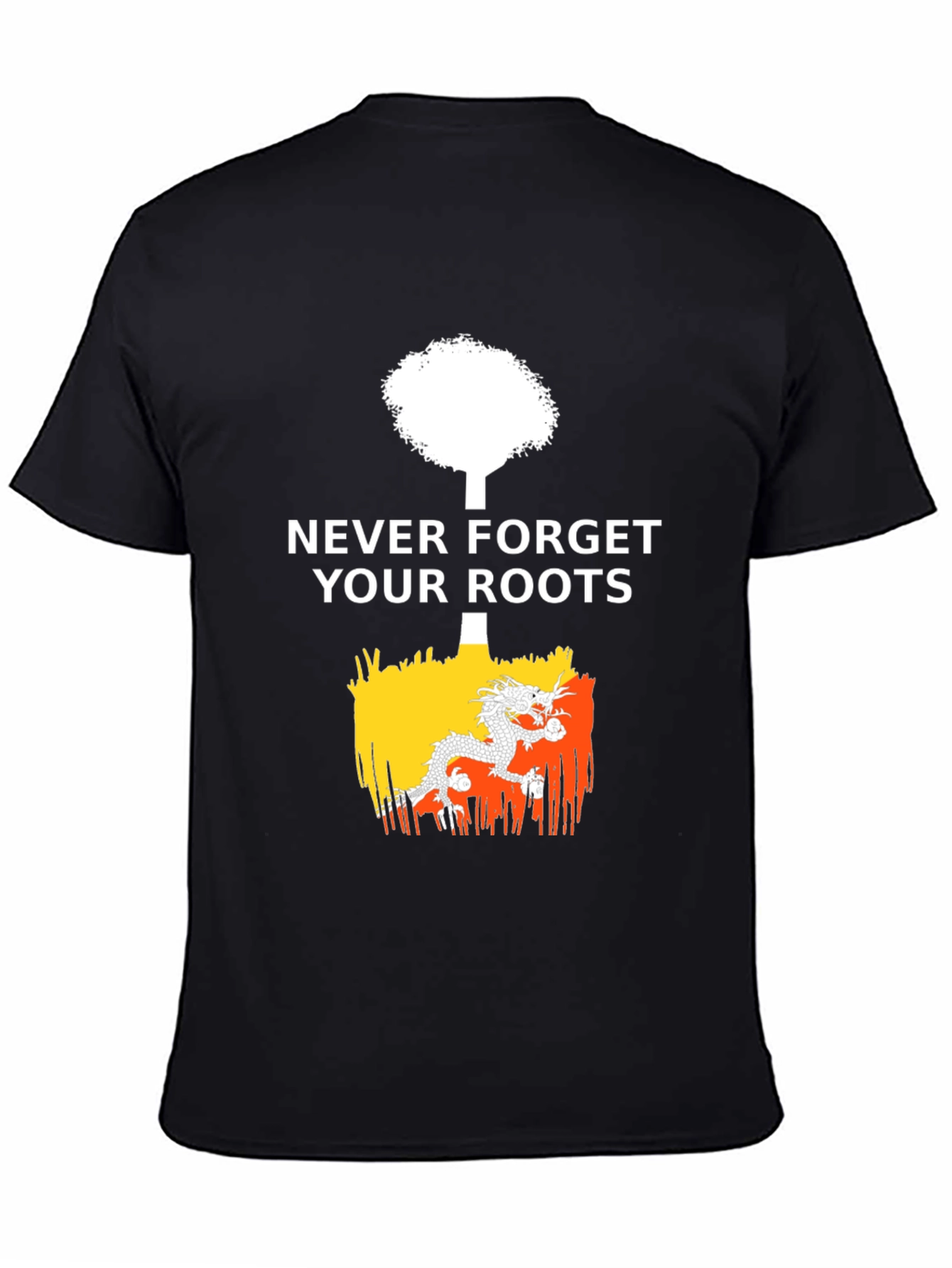 Never Forget Roots Bhutan Flag T-Shirt