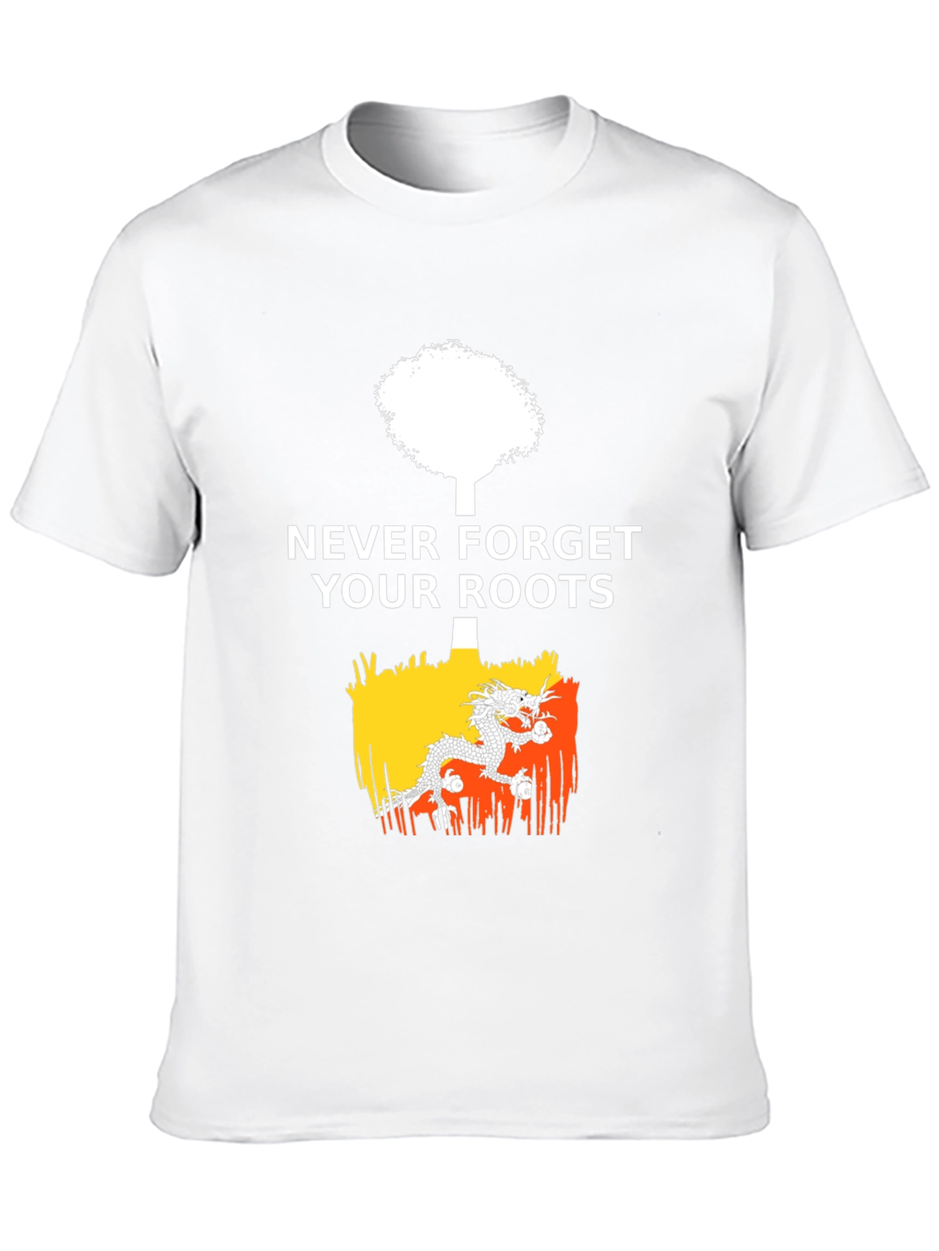 Never Forget Roots Bhutan Flag T-Shirt