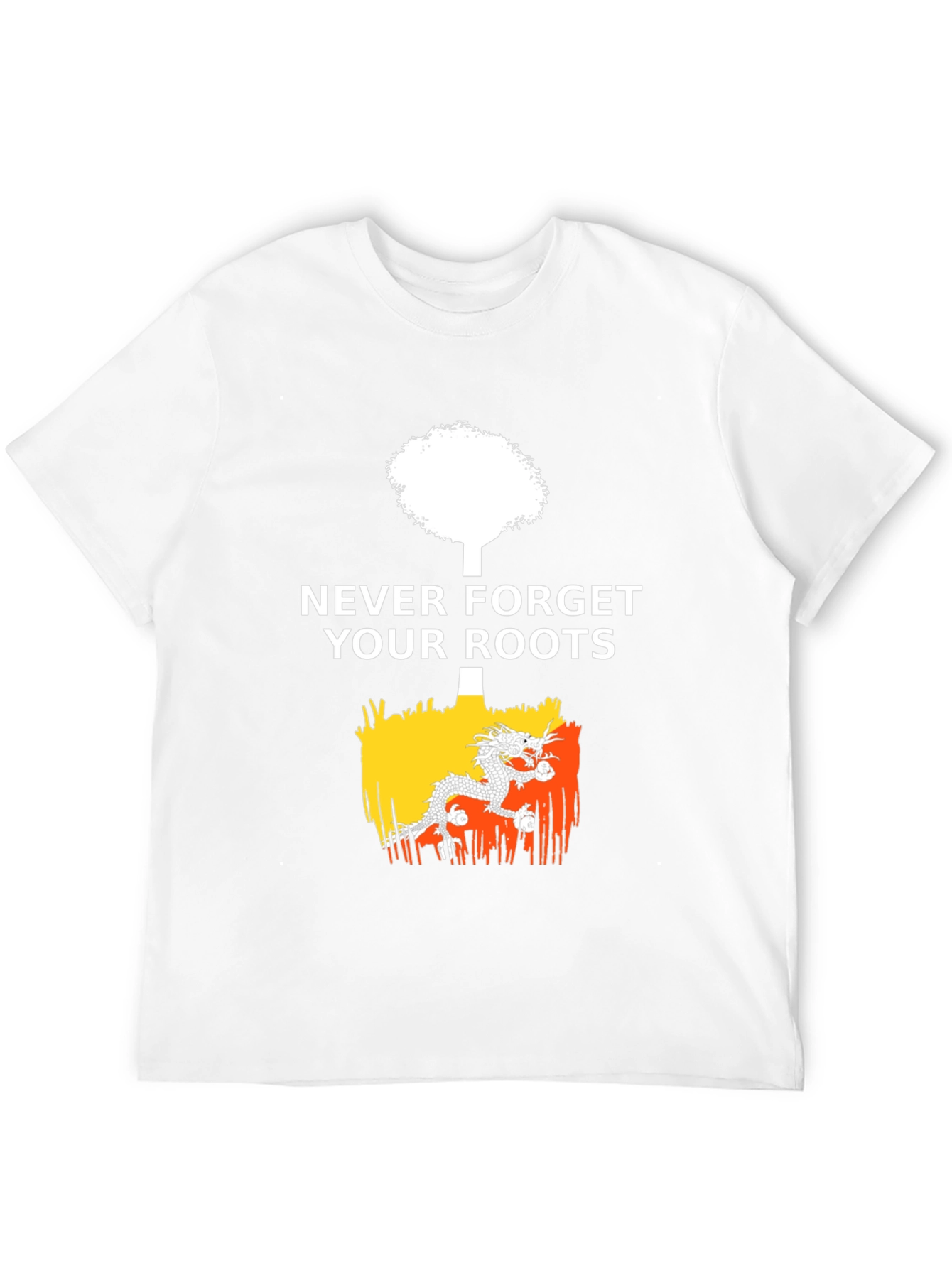 Never Forget Roots Bhutan Flag T-Shirt