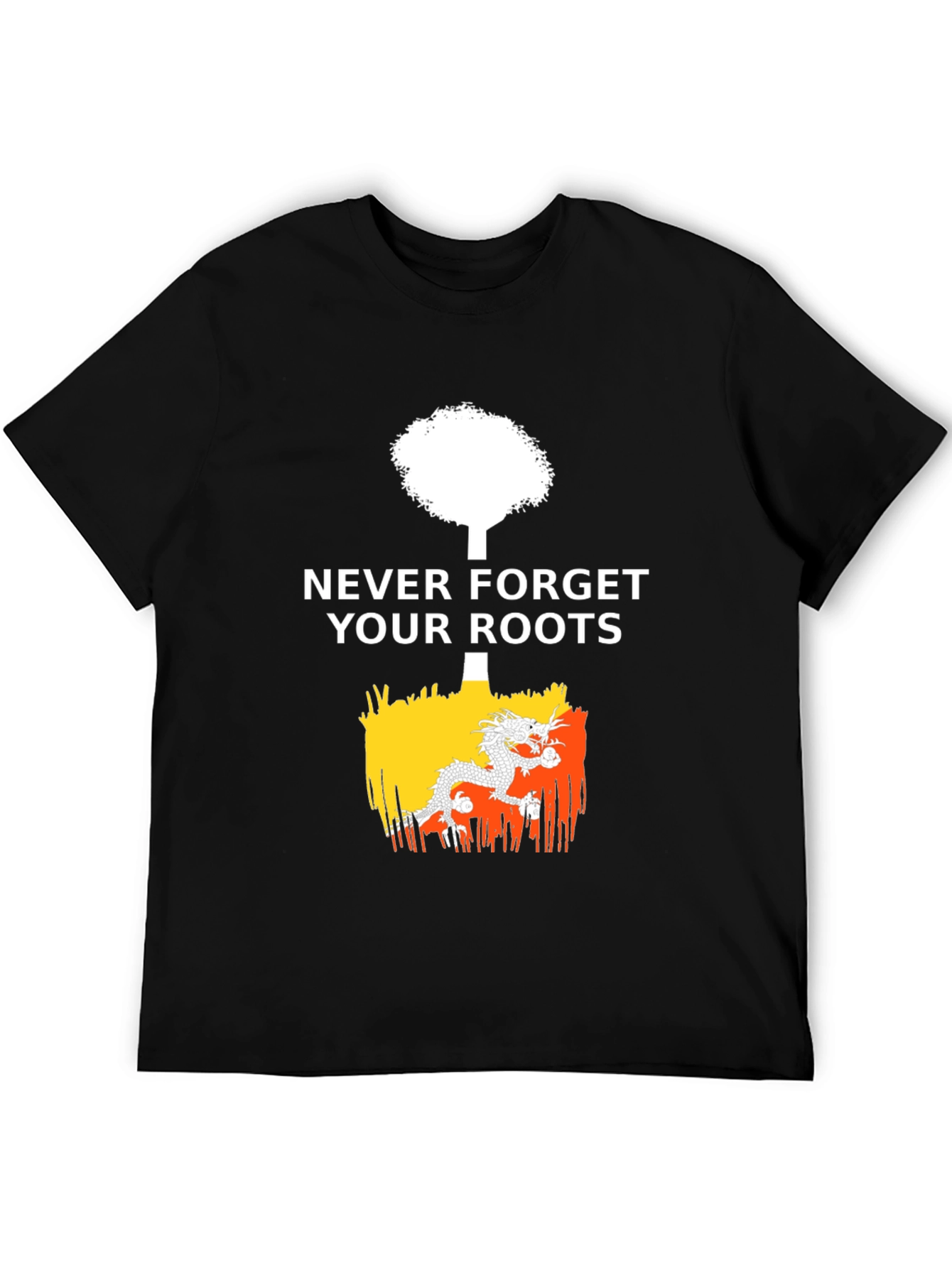 Never Forget Roots Bhutan Flag T-Shirt