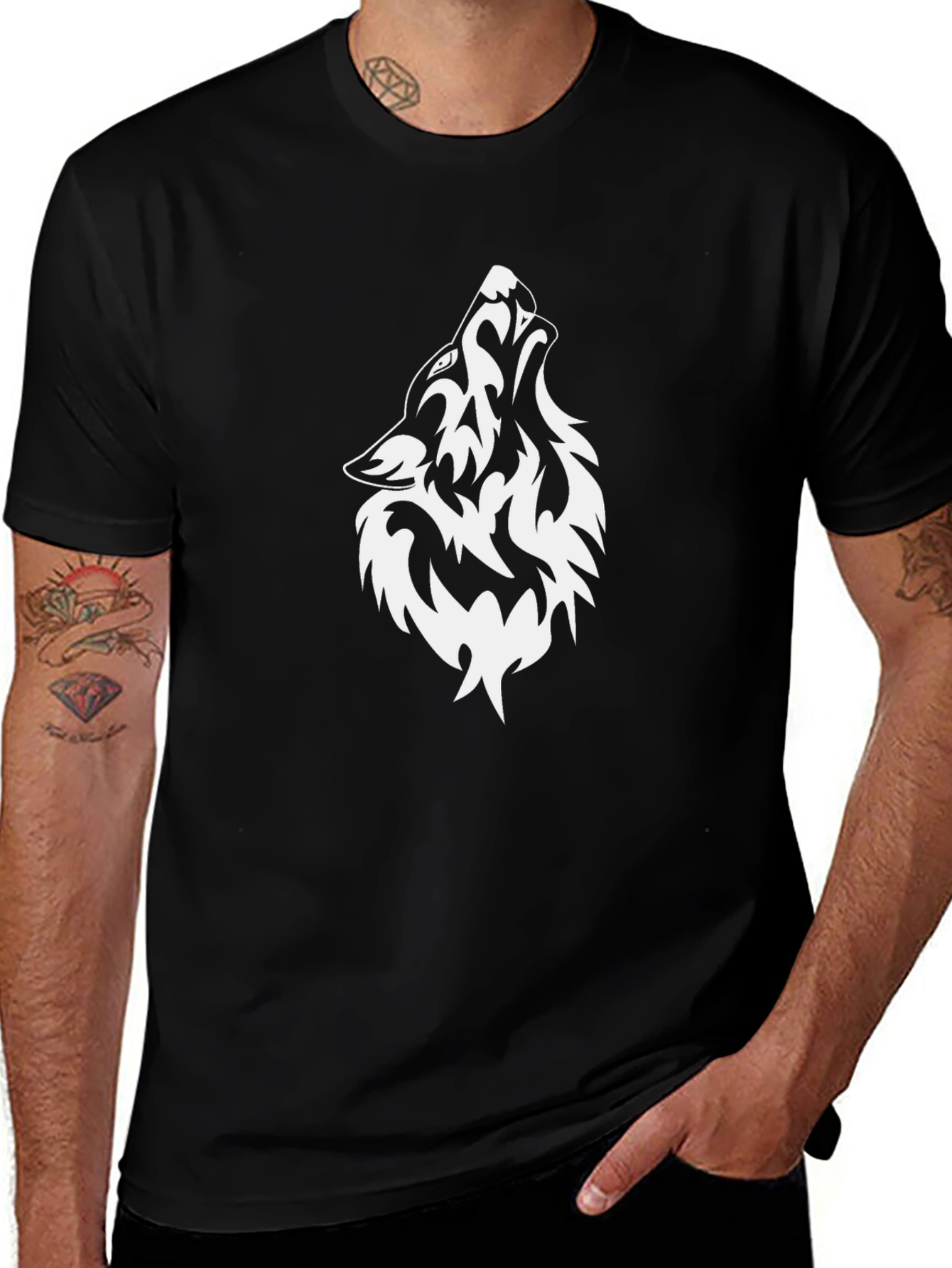 Wolf Graphic Tee - Black T-Shirt