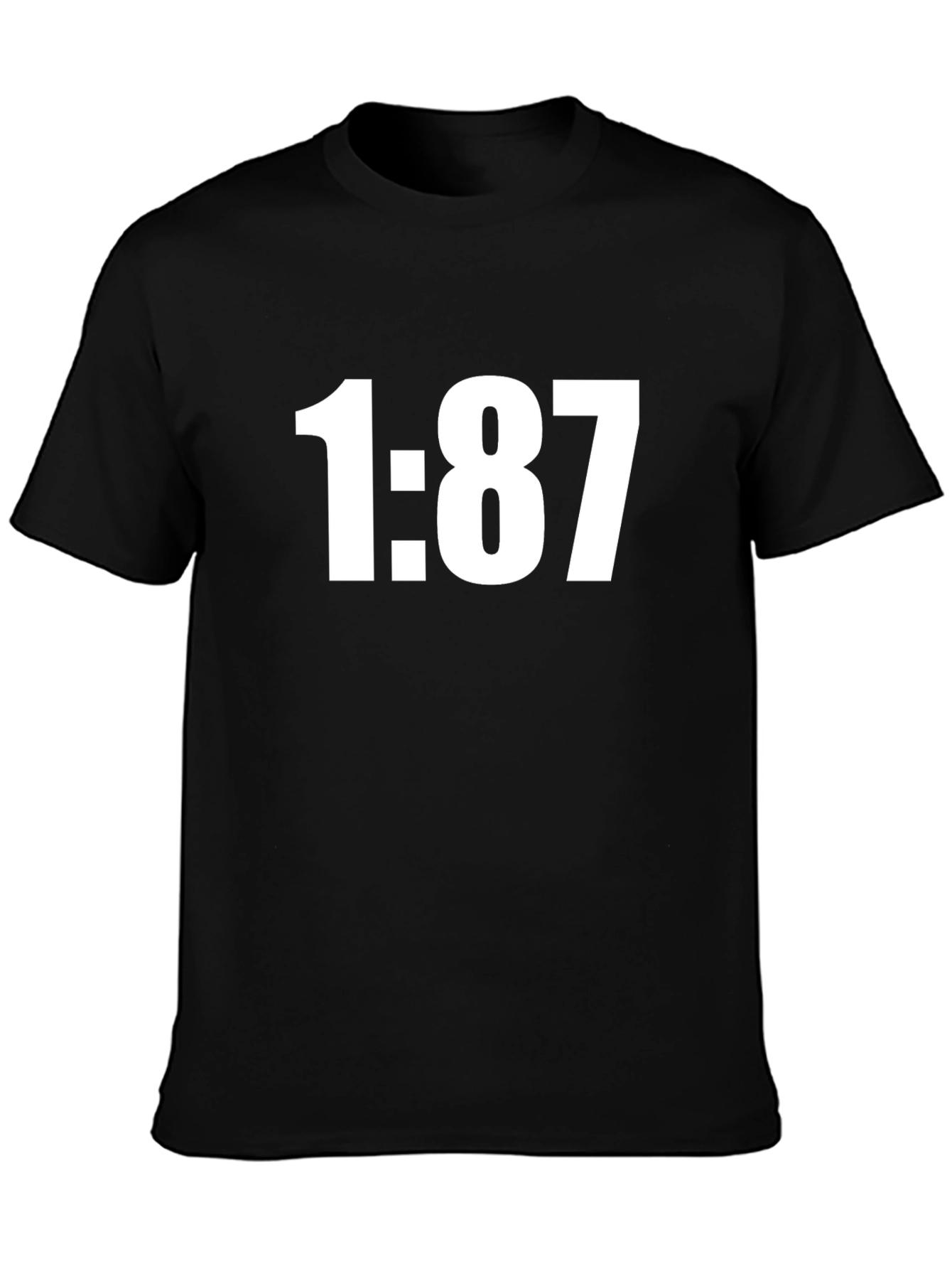 1:87 Black Graphic Tee - Mens Casual Fashion