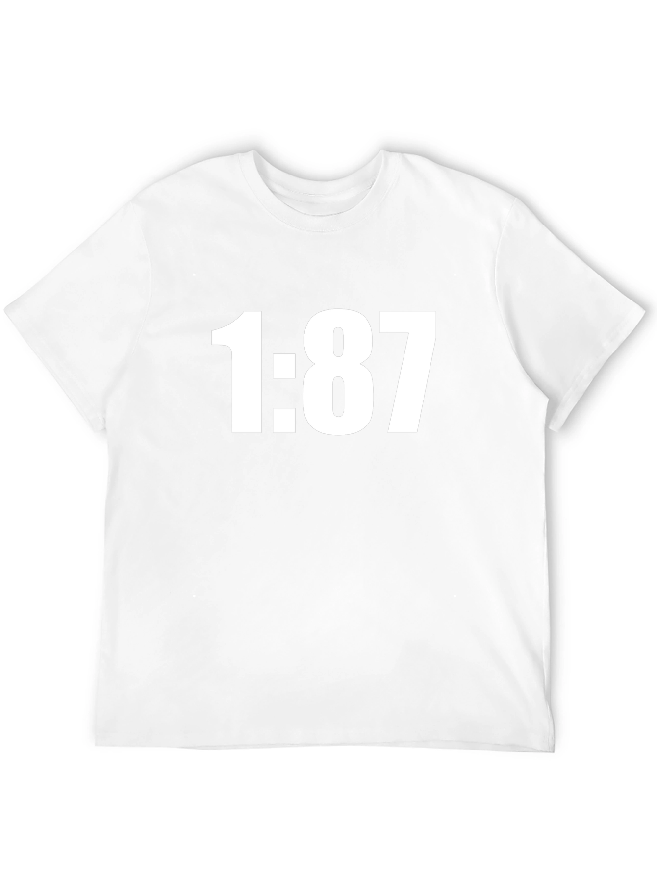 1:87 Black Graphic Tee - Mens Casual Fashion