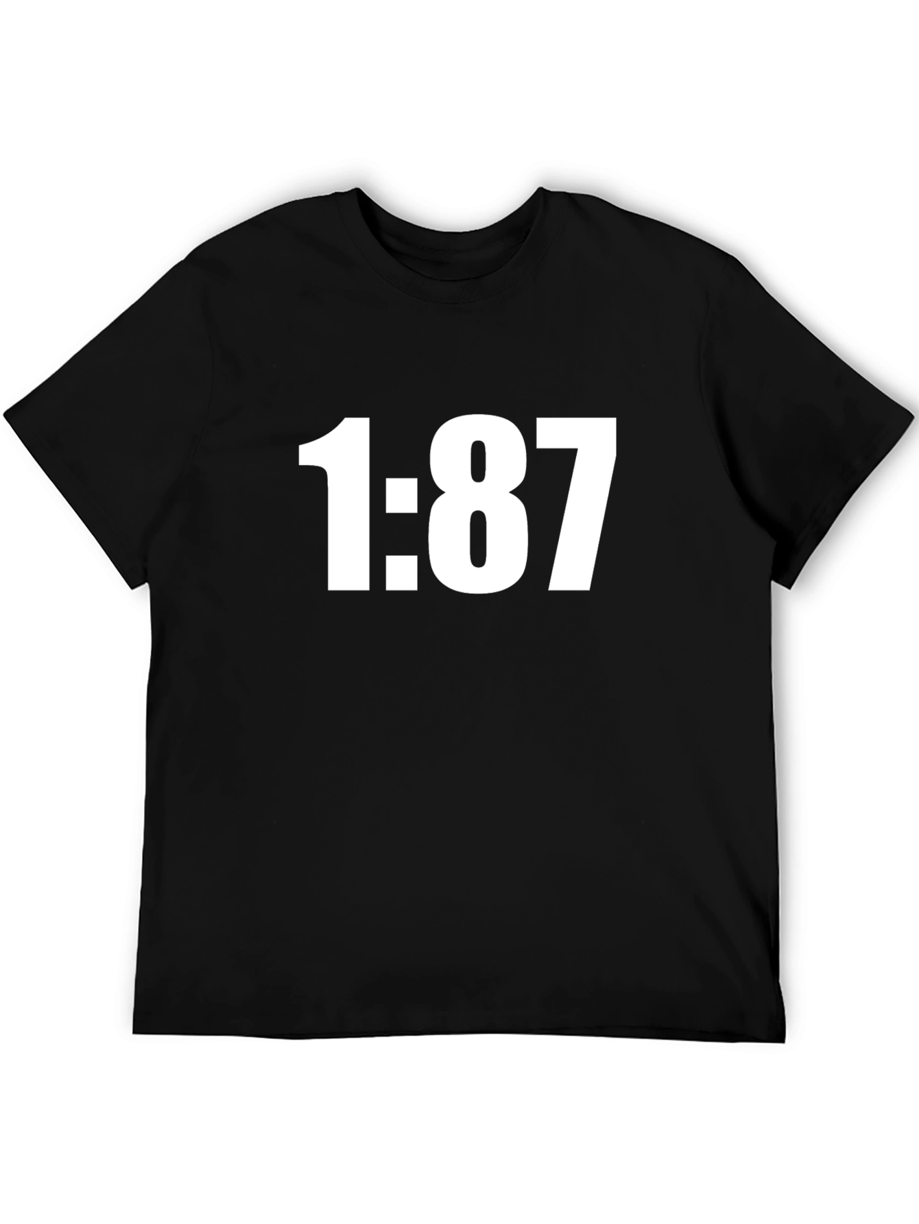 1:87 Black Graphic Tee - Mens Casual Fashion