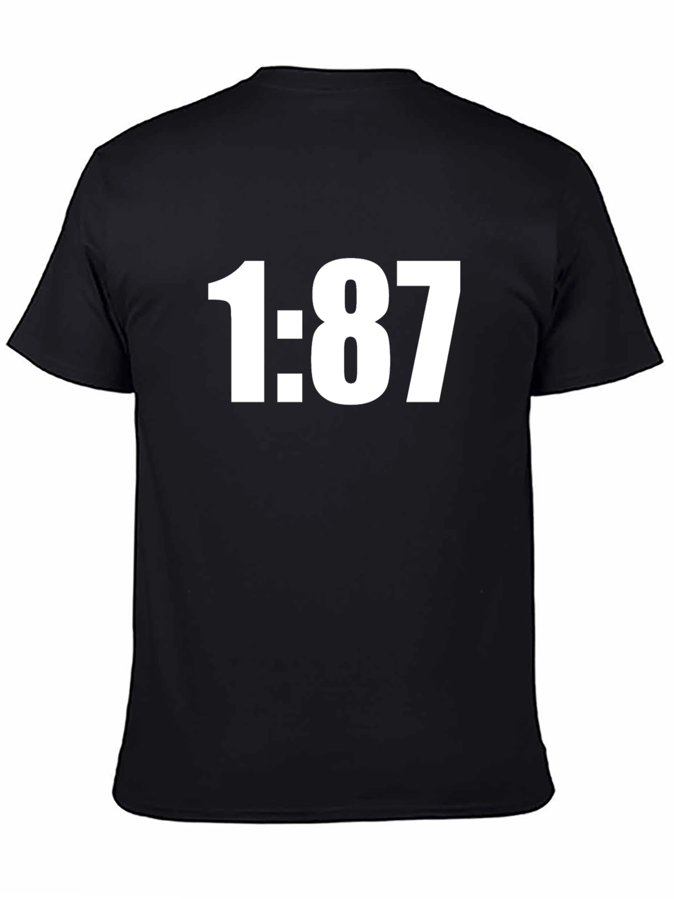 1:87 Black Graphic Tee - Mens Casual Fashion