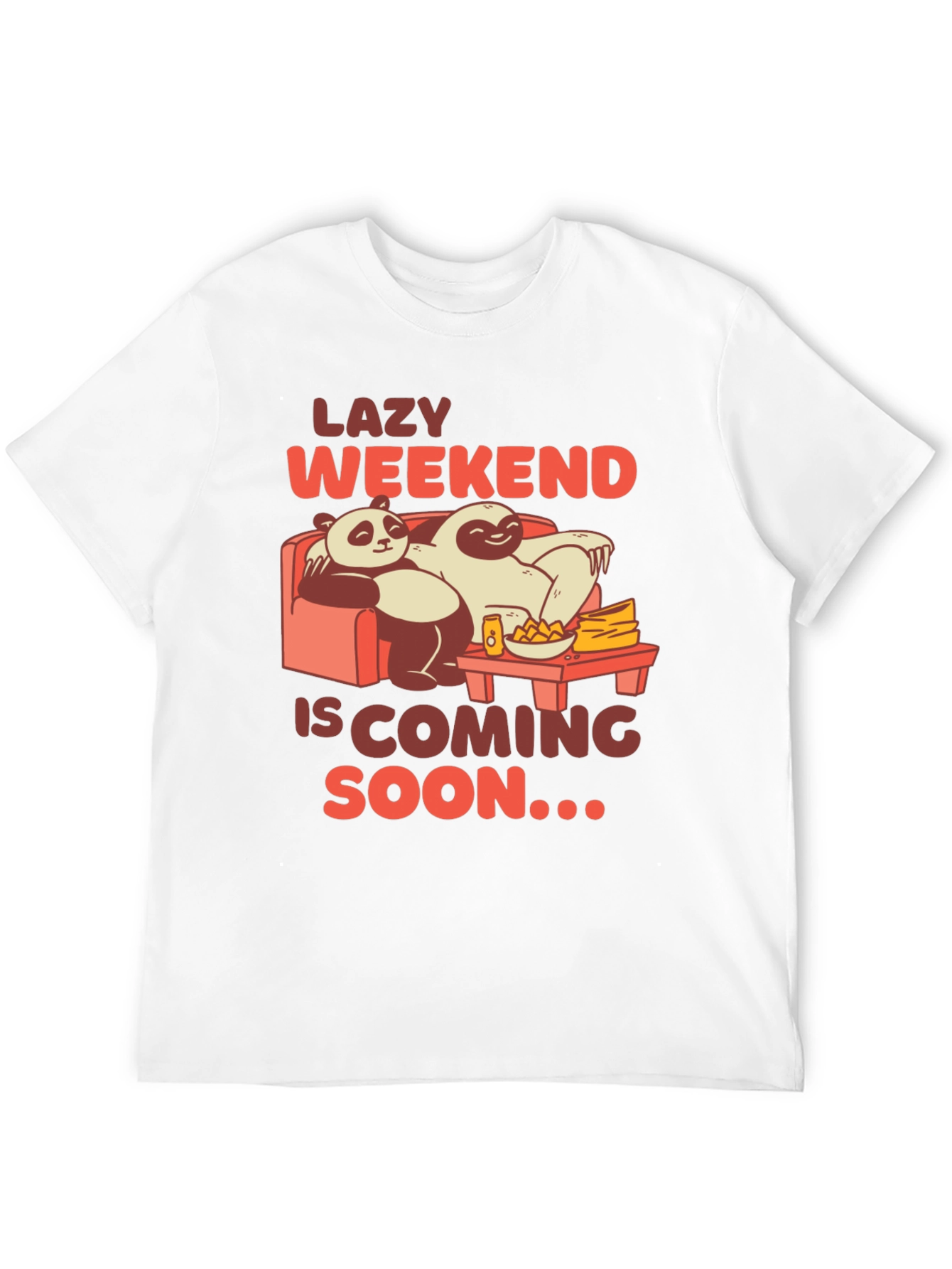 Lazy Weekend Panda & Sloth T-Shirt