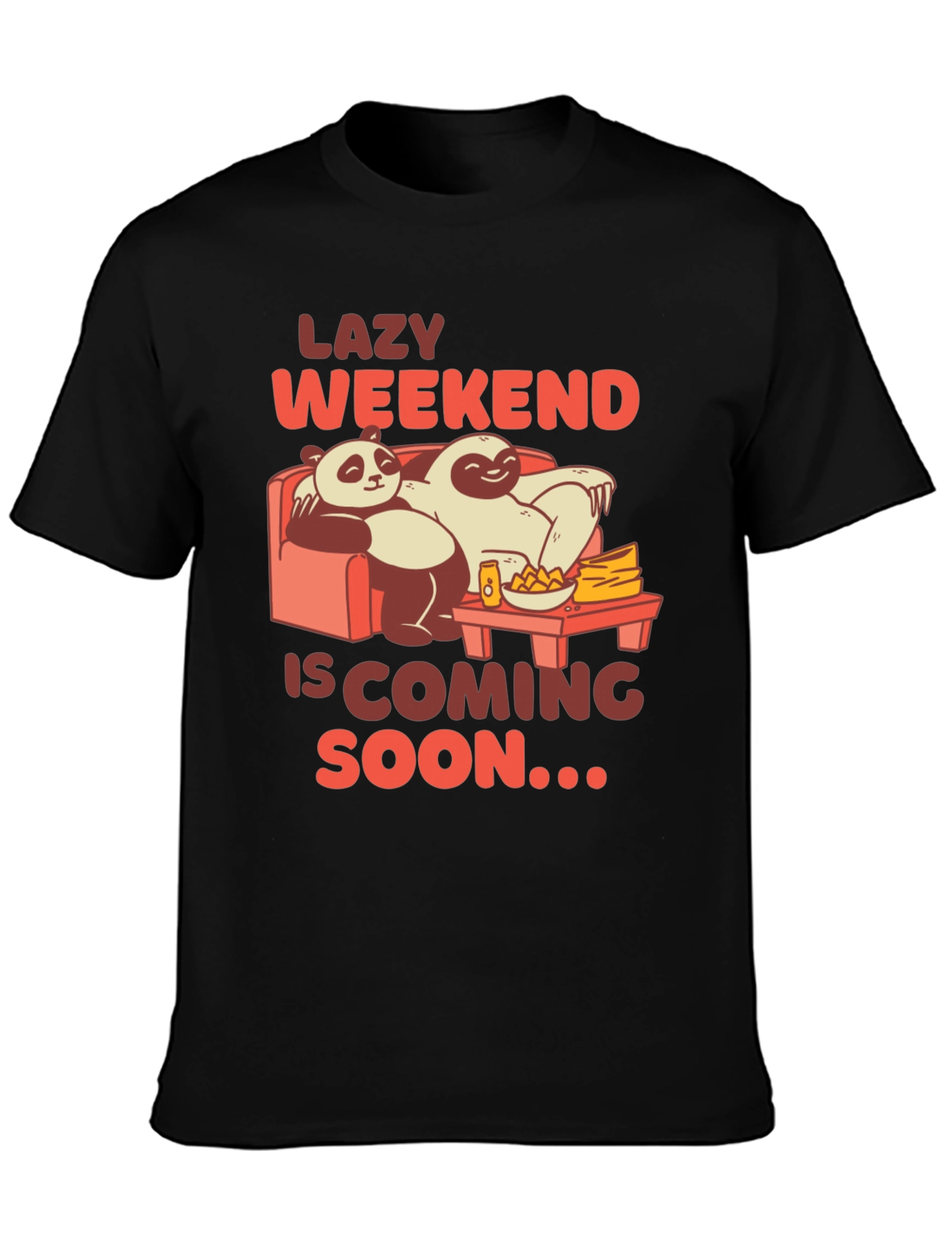 Lazy Weekend Panda & Sloth T-Shirt