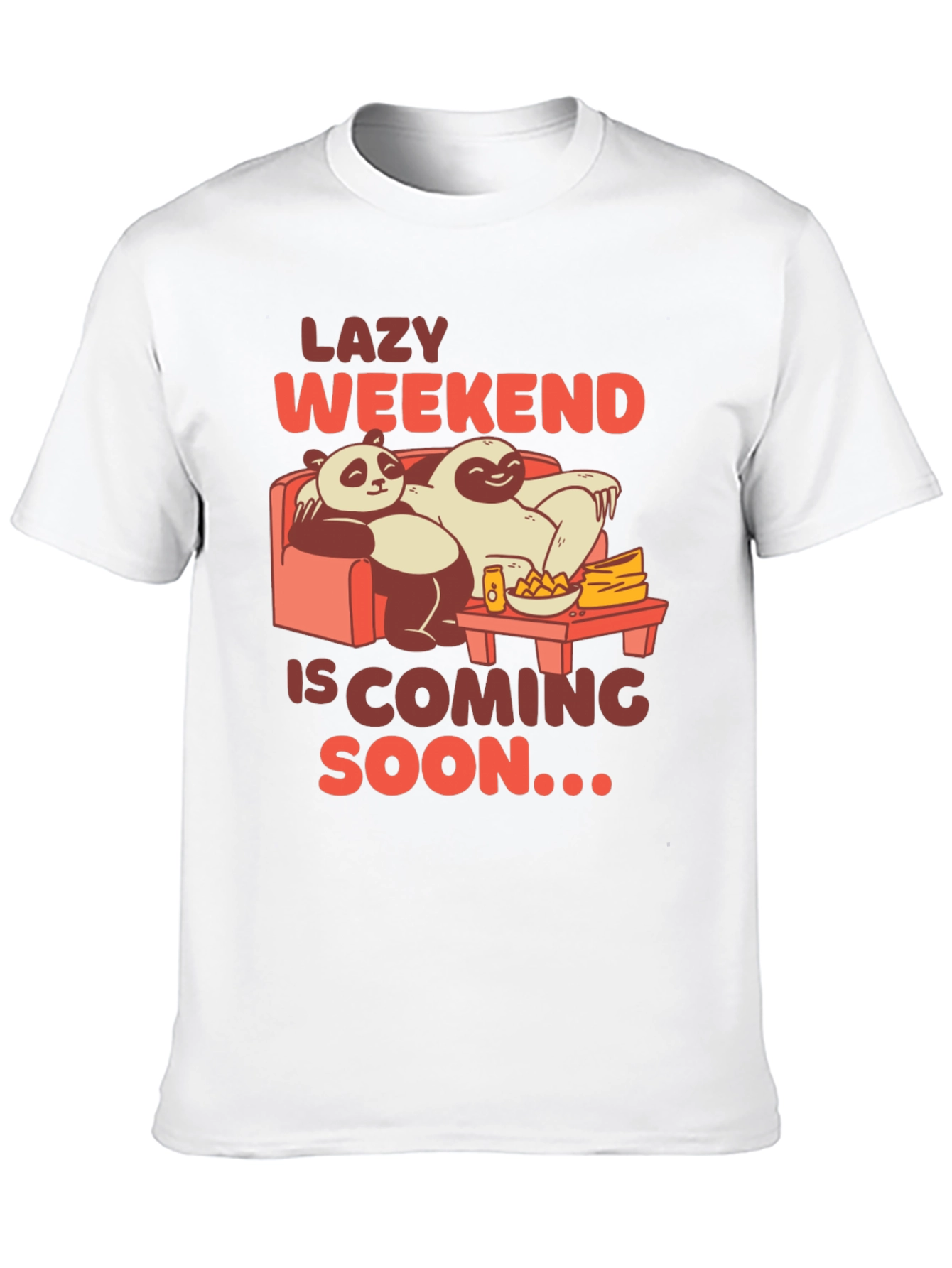 Lazy Weekend Panda & Sloth T-Shirt