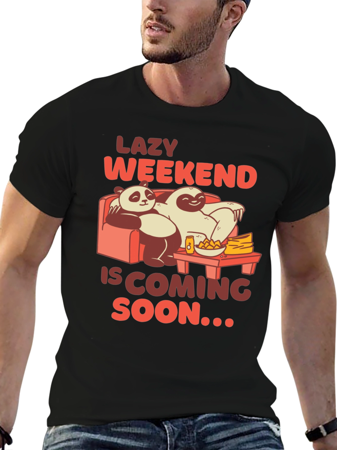 Lazy Weekend Panda & Sloth T-Shirt