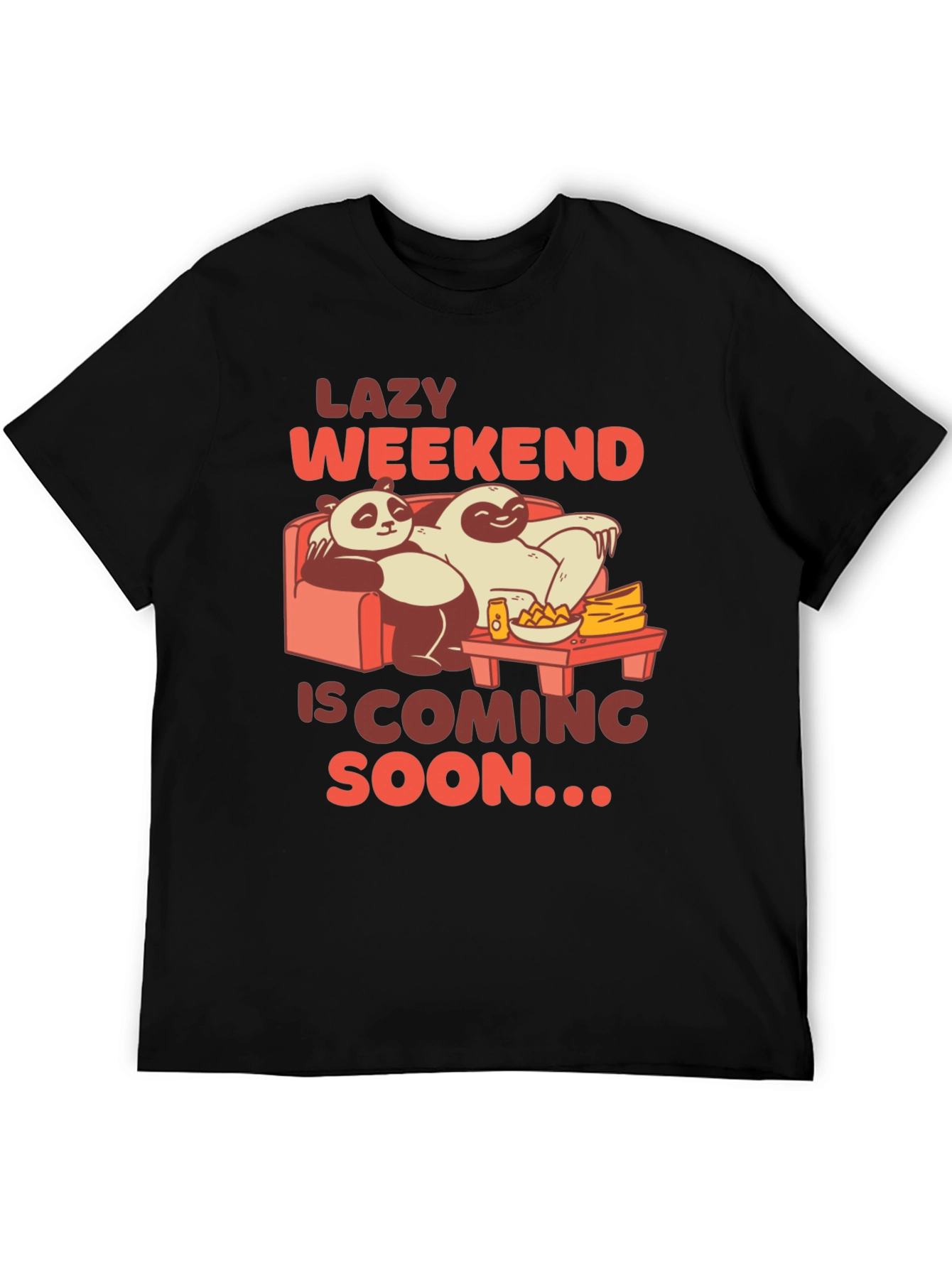 Lazy Weekend Panda & Sloth T-Shirt