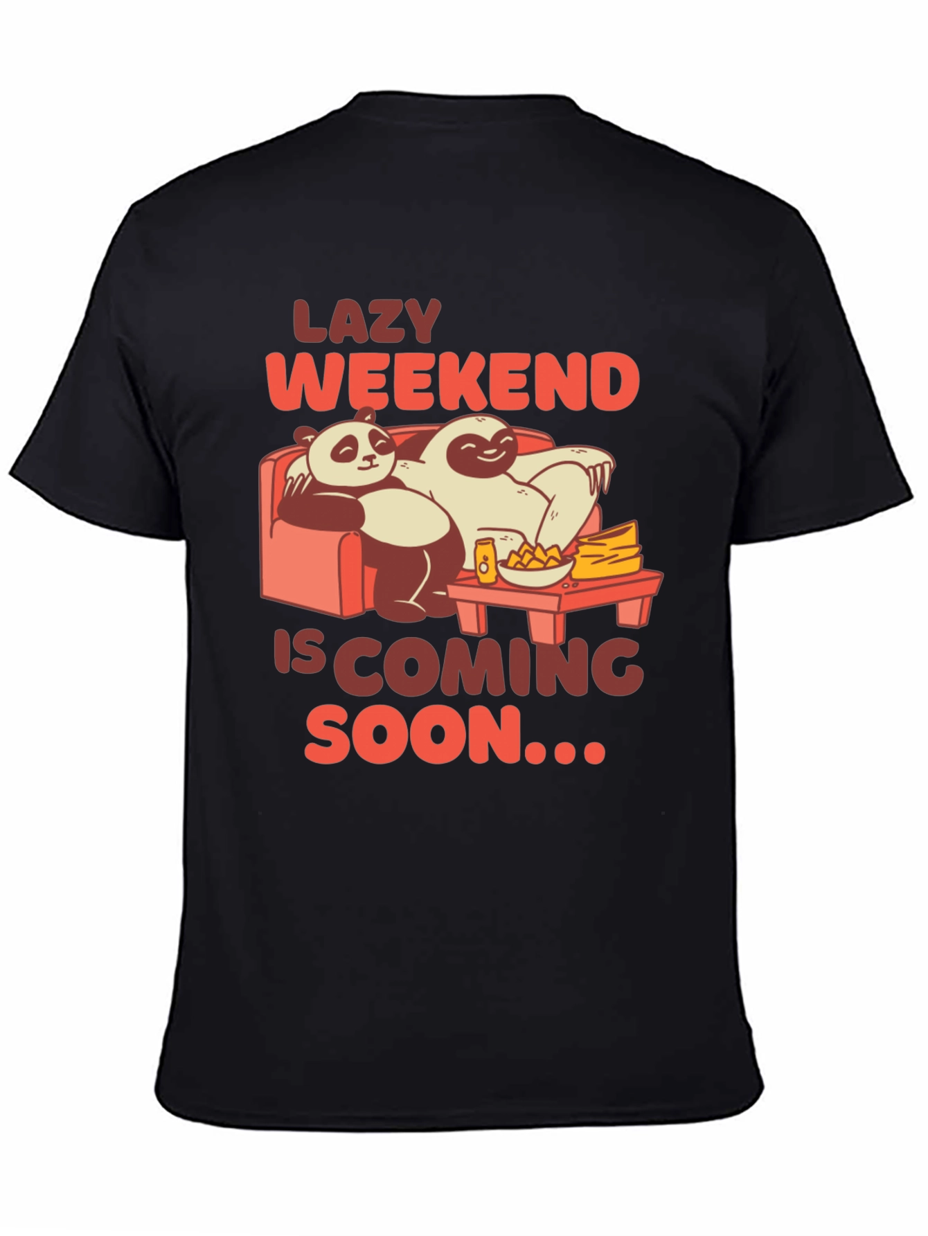 Lazy Weekend Panda & Sloth T-Shirt