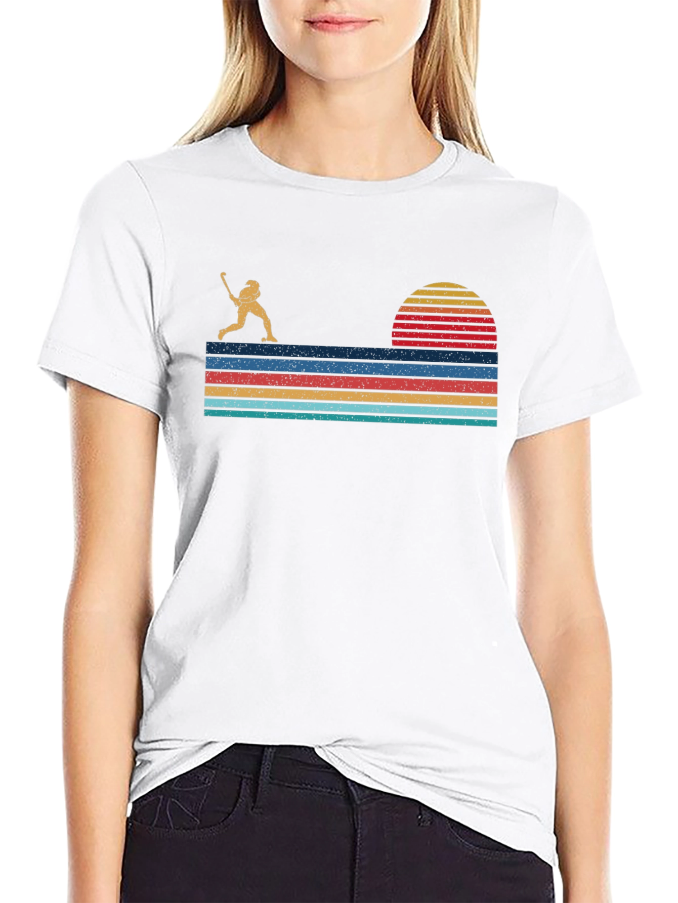 Retro Baseball Sunset Graphic Tee