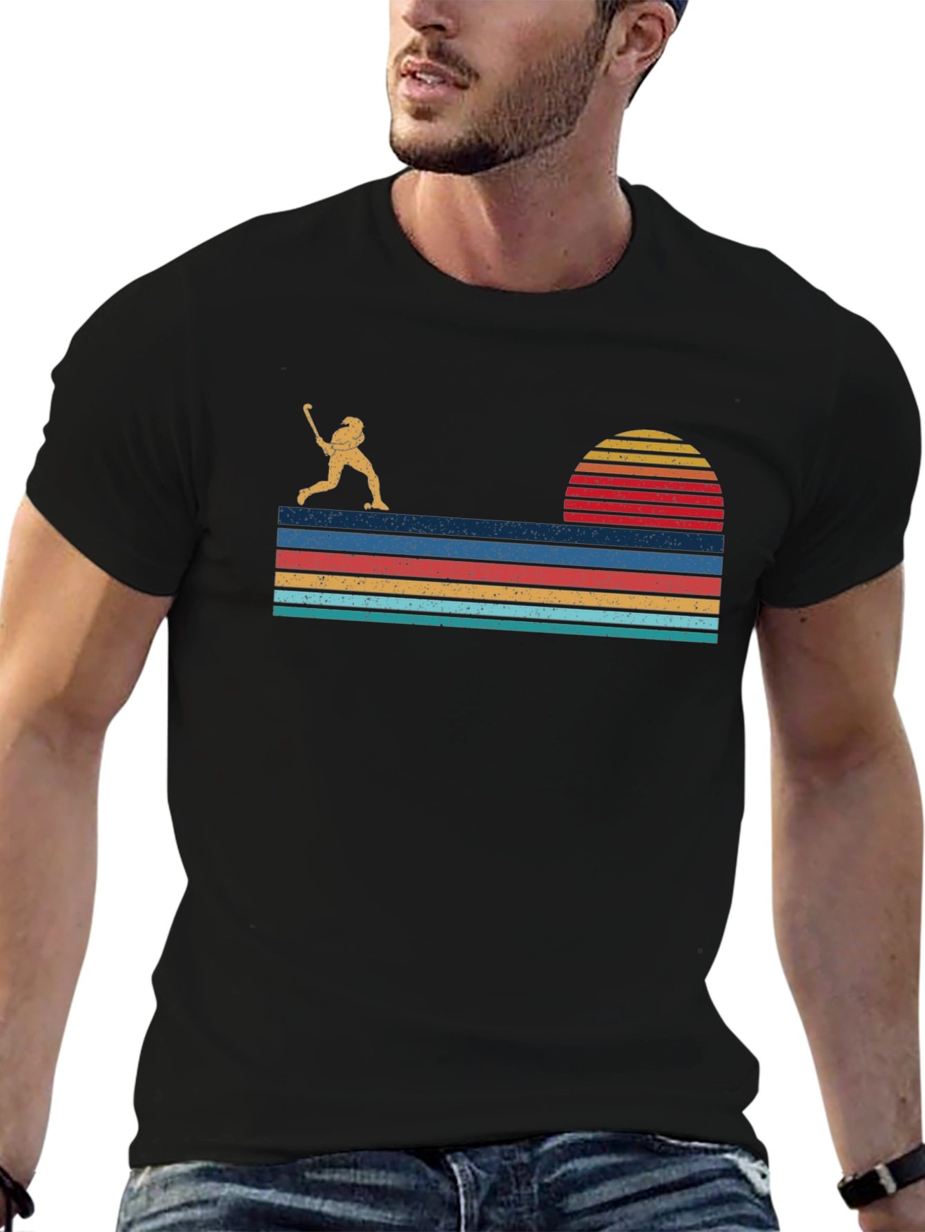 Retro Baseball Sunset Graphic Tee