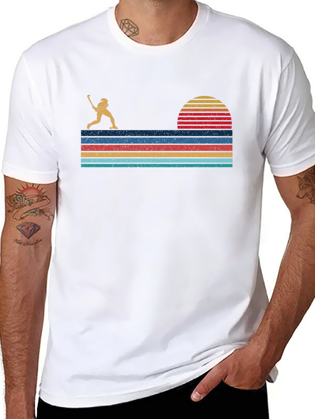 Retro Baseball Sunset Graphic Tee