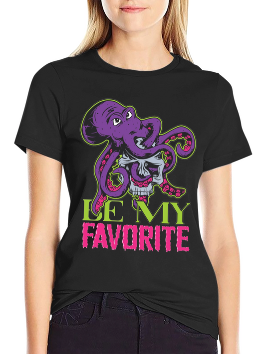 Octopus & Skull Graphic T-Shirt - Be My Favorite