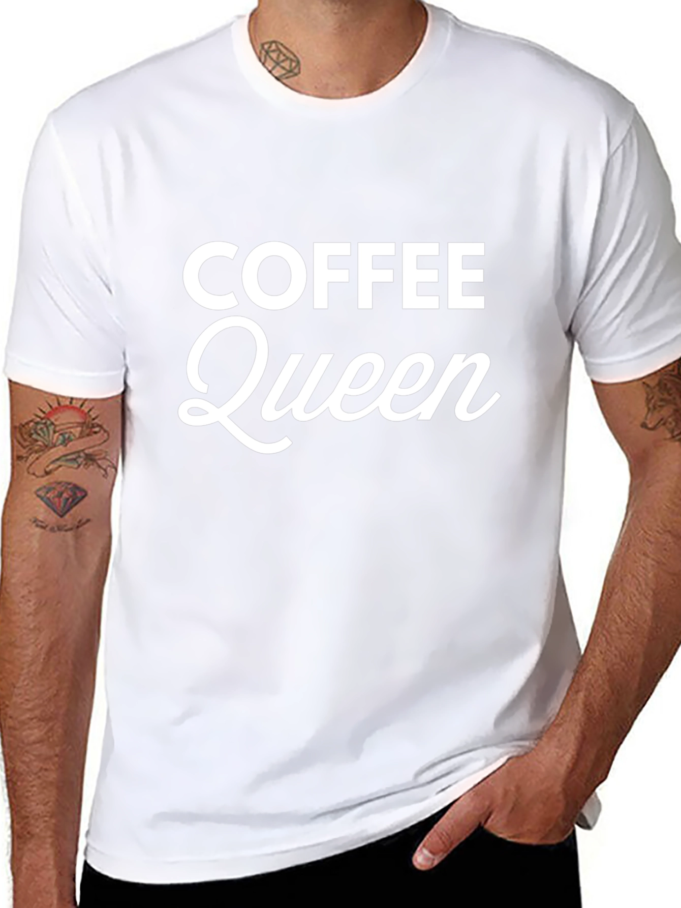 Coffee Queen Graphic Tee - Black Cotton T-Shirt