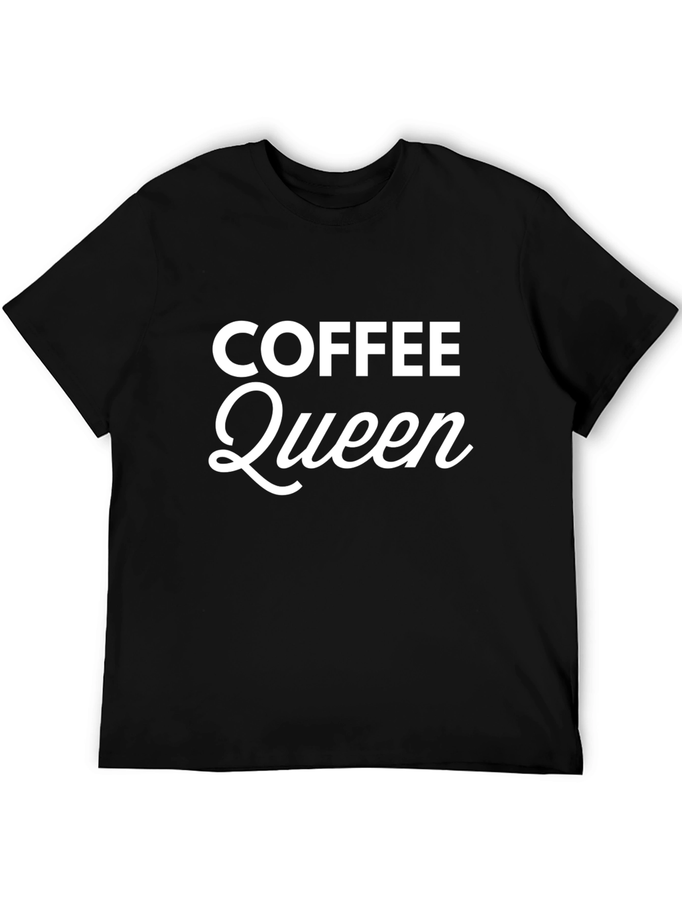 Coffee Queen Graphic Tee - Black Cotton T-Shirt