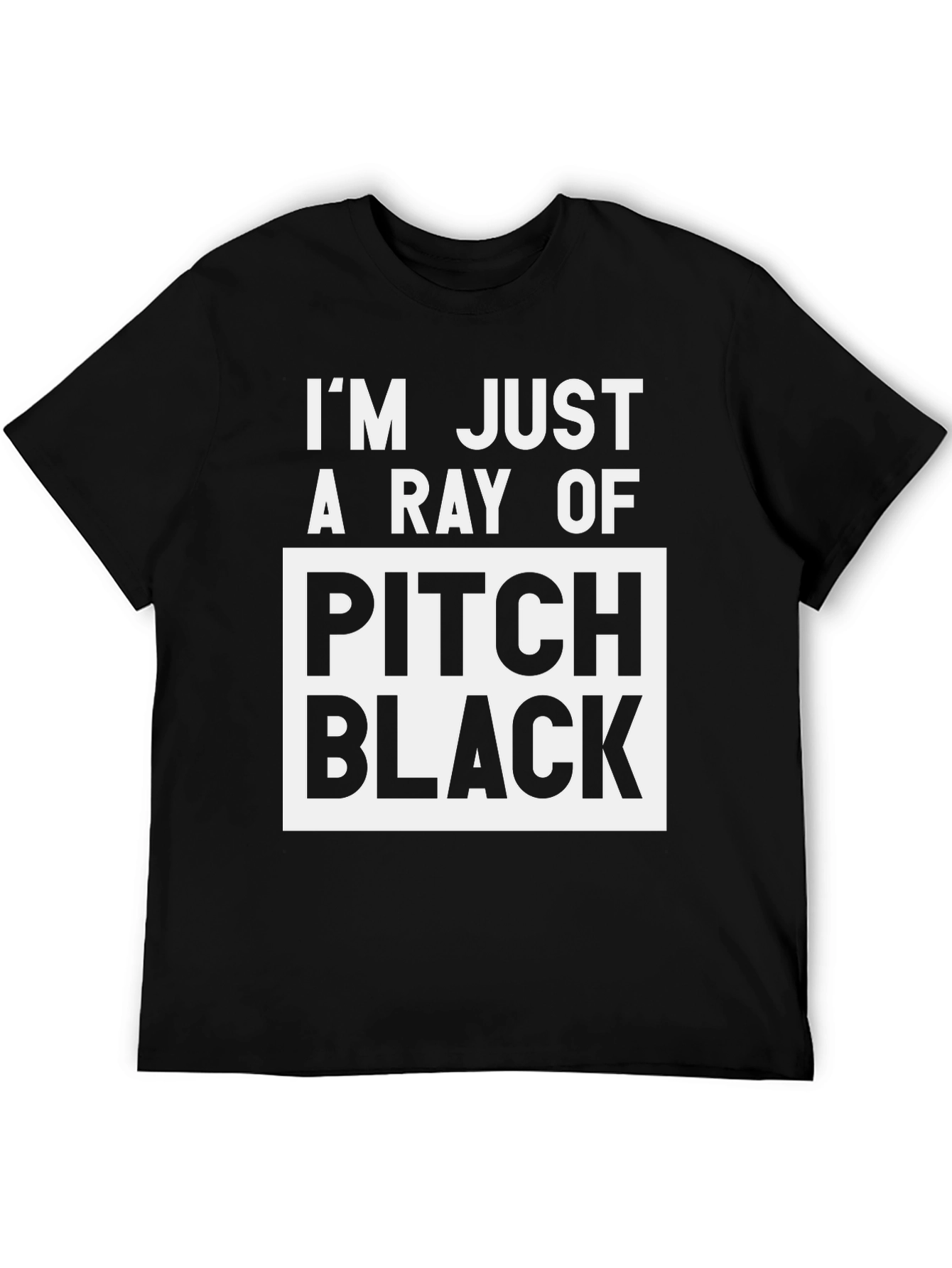 Pitch Black Graphic Tee - Bold Statement T-Shirt