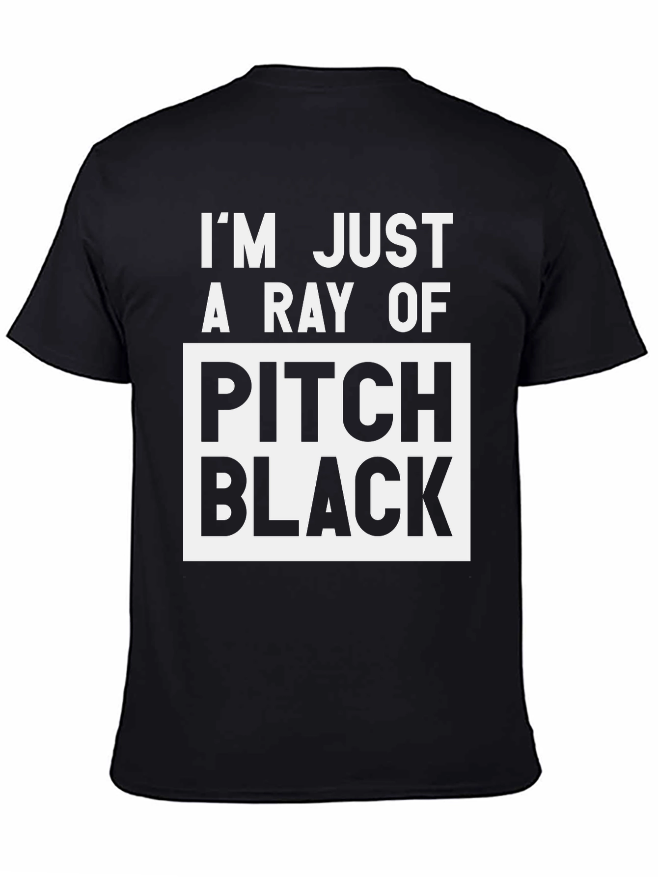 Pitch Black Graphic Tee - Bold Statement T-Shirt
