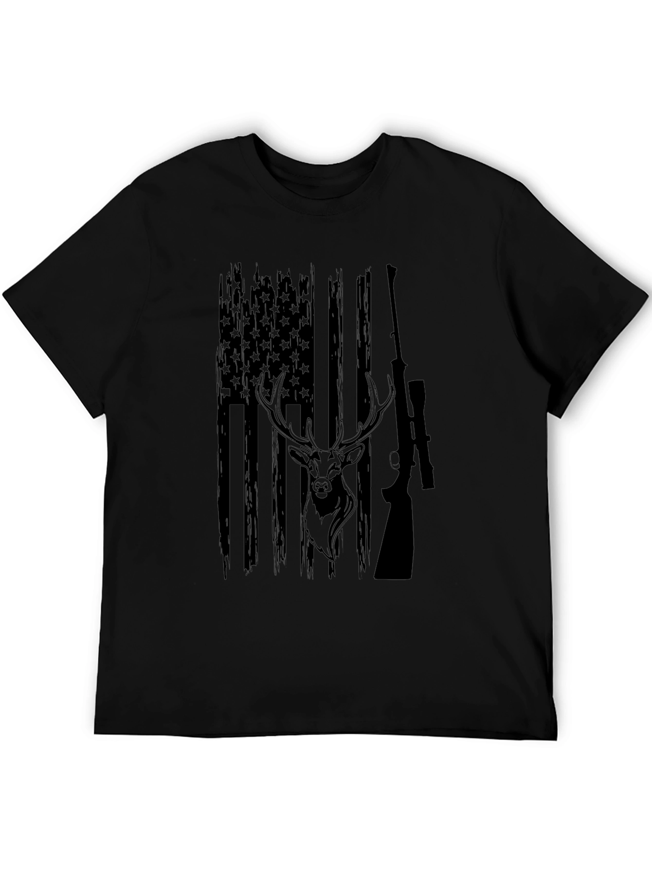 American Flag Deer Hunting T-Shirt