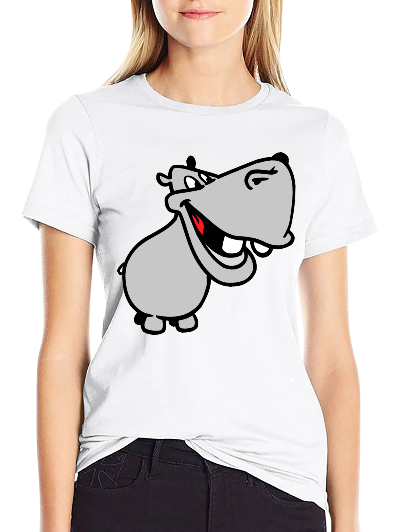 Hippo Graphic T-Shirt - Mens Black Tee