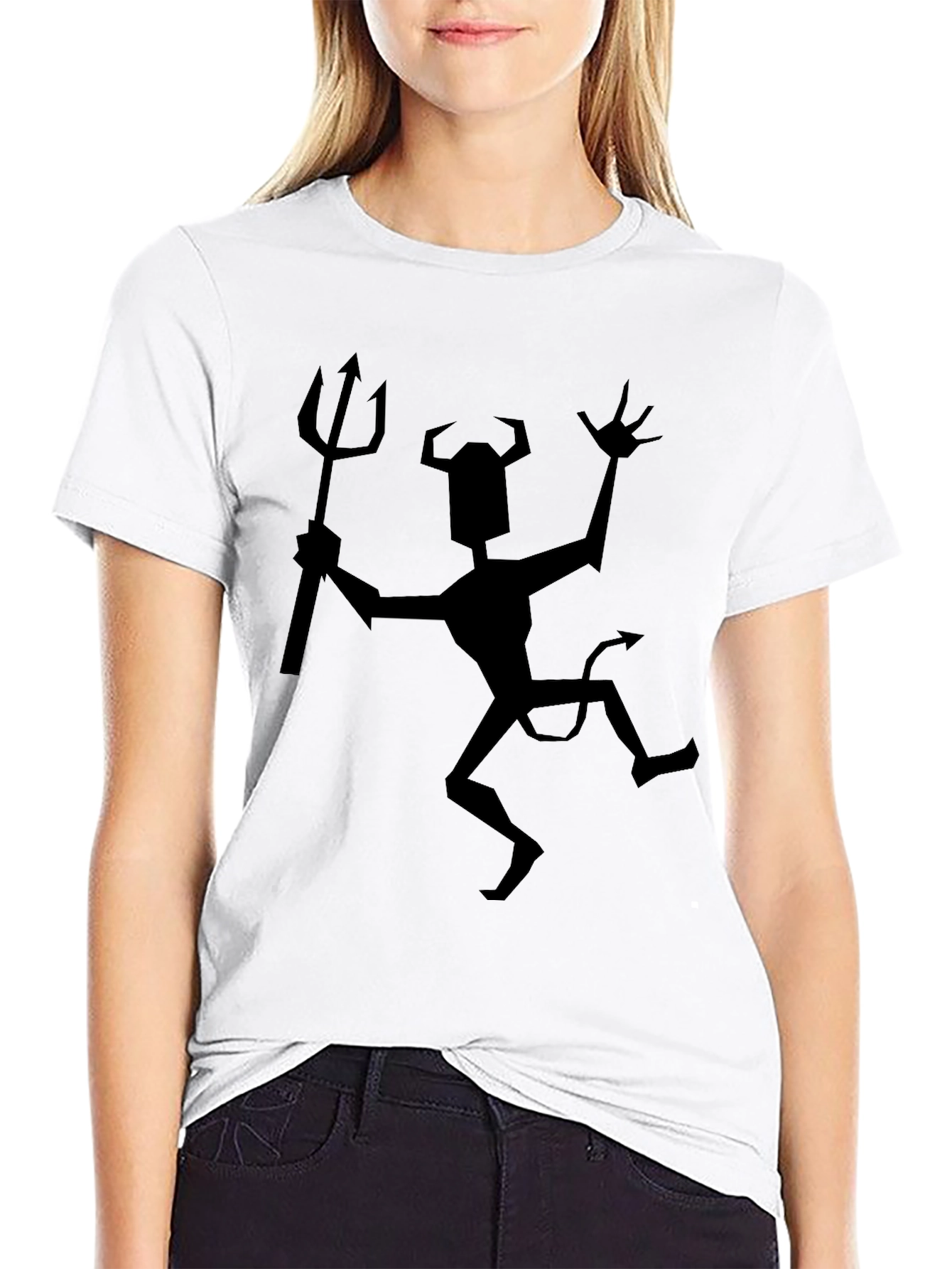 Devil Silhouette Black Graphic Tee