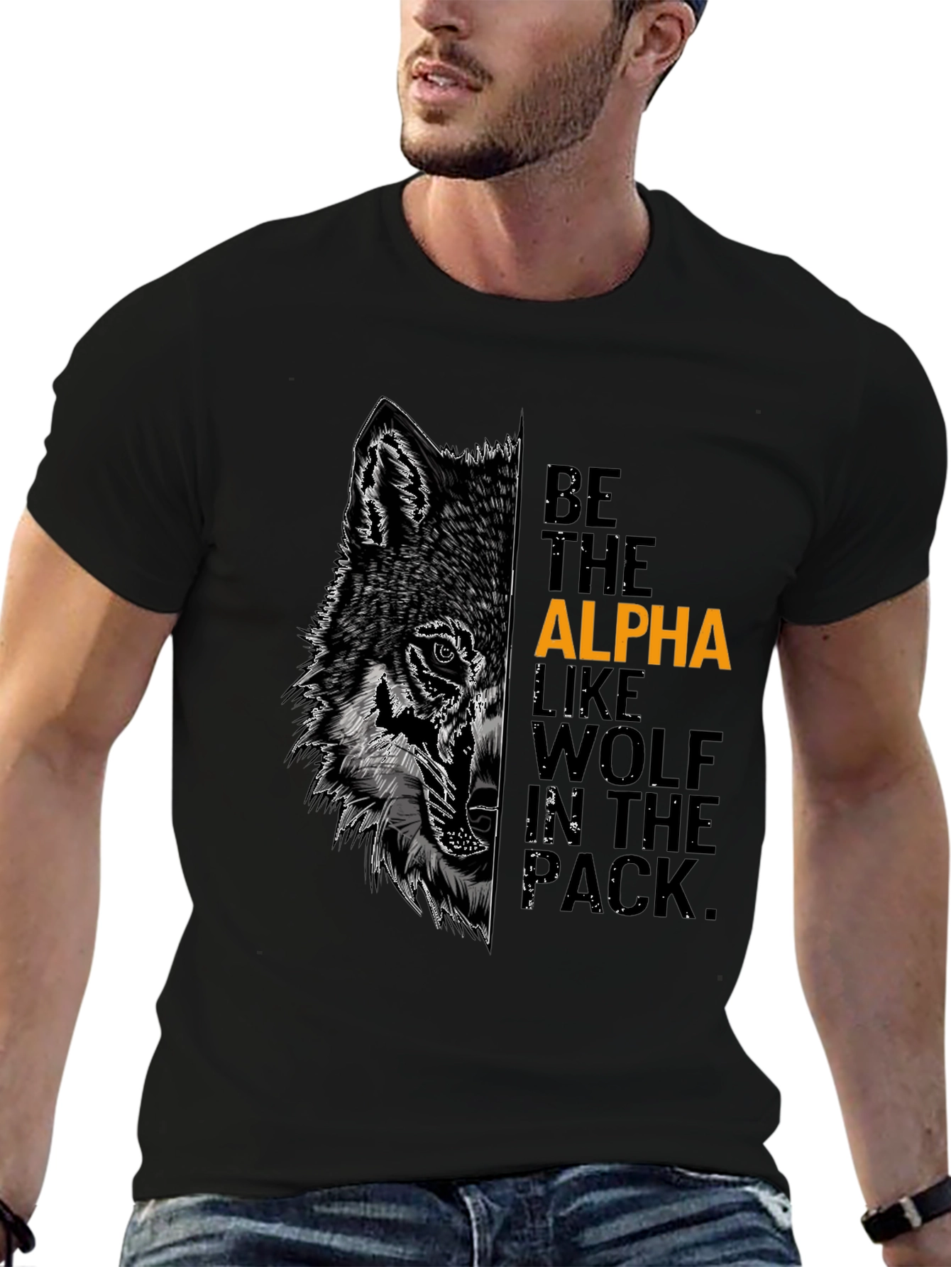 Alpha Wolf Graphic Tee - Be the Leader